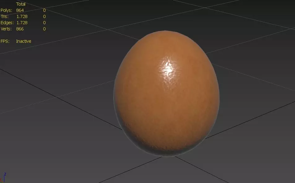 Egg M04 Low-poly 3D model_2