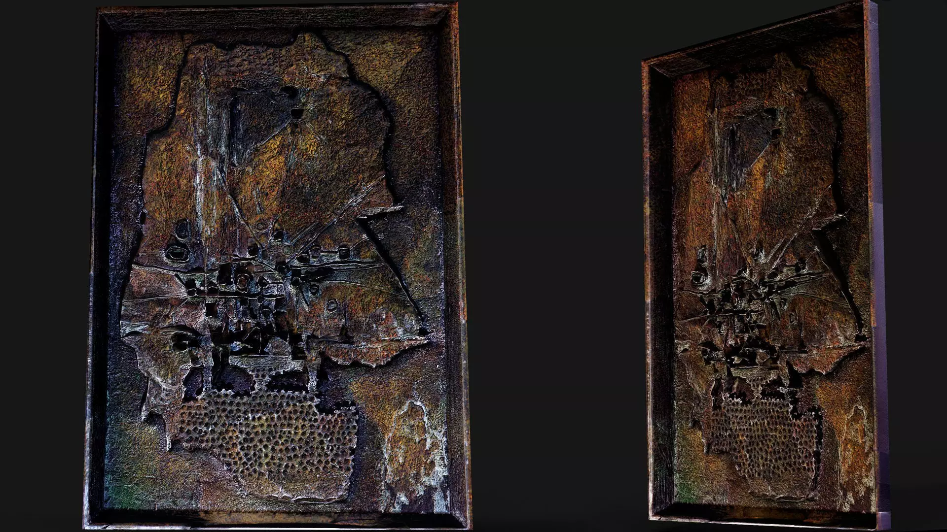 abstract art wall picture PBR photogrammetry Free Free low-poly 3D model