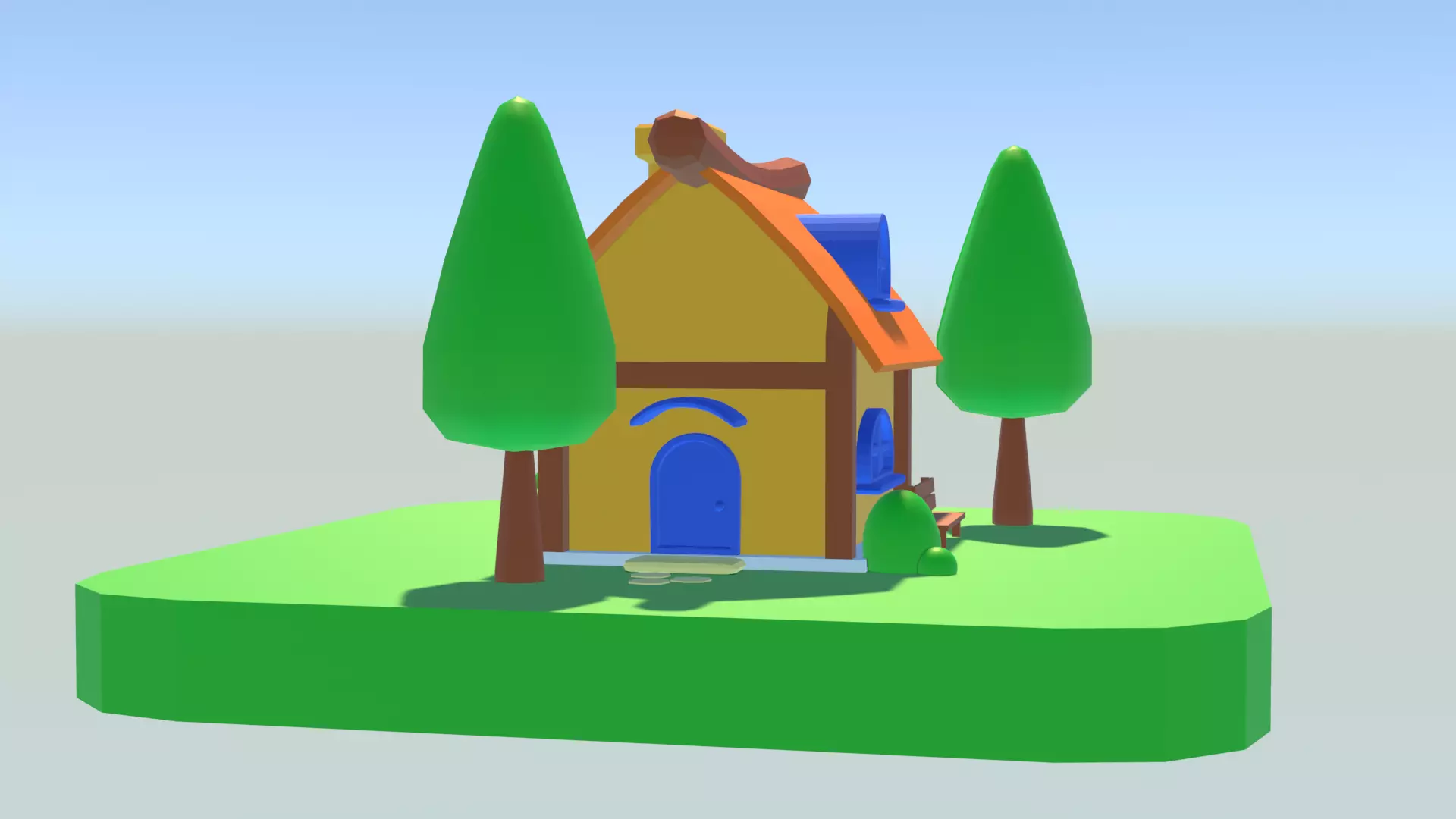 House  Free low-poly 3D model_2