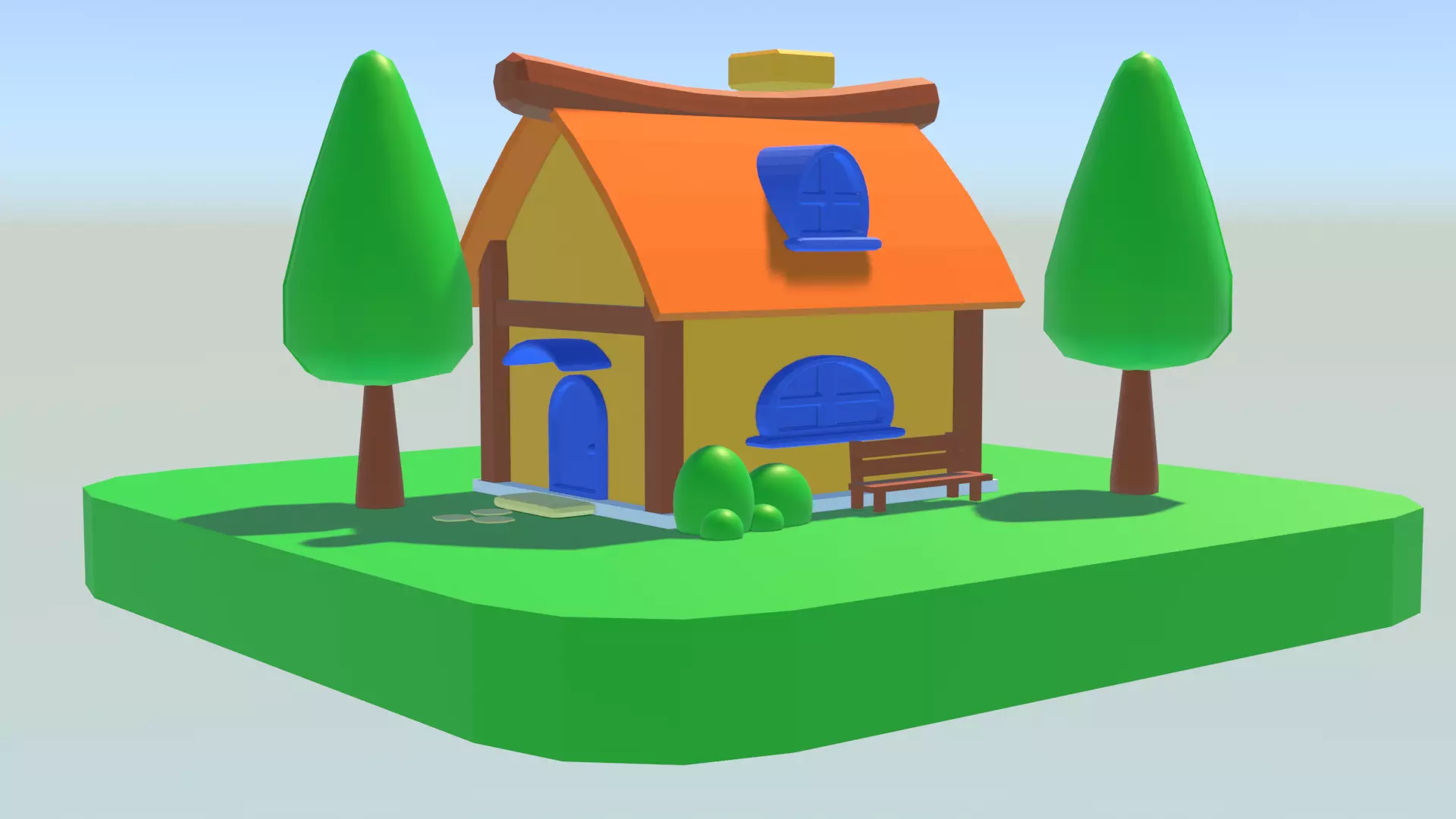 House  Free low-poly 3D model_0