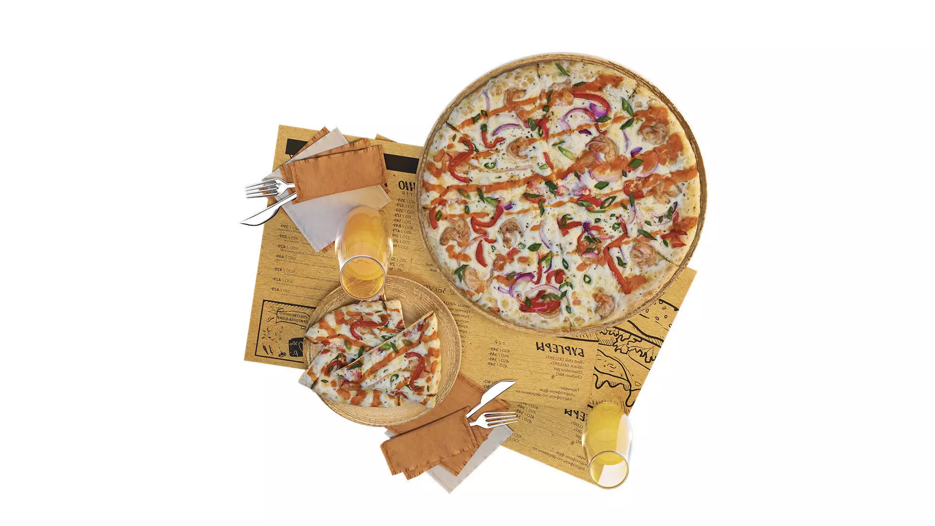 Set pizzeria 3D model_4