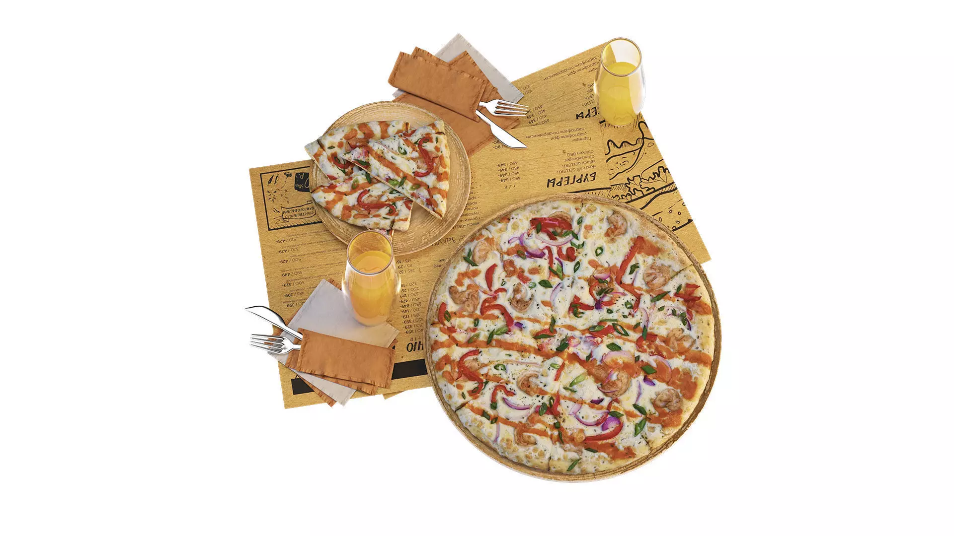 Set pizzeria 3D model_2