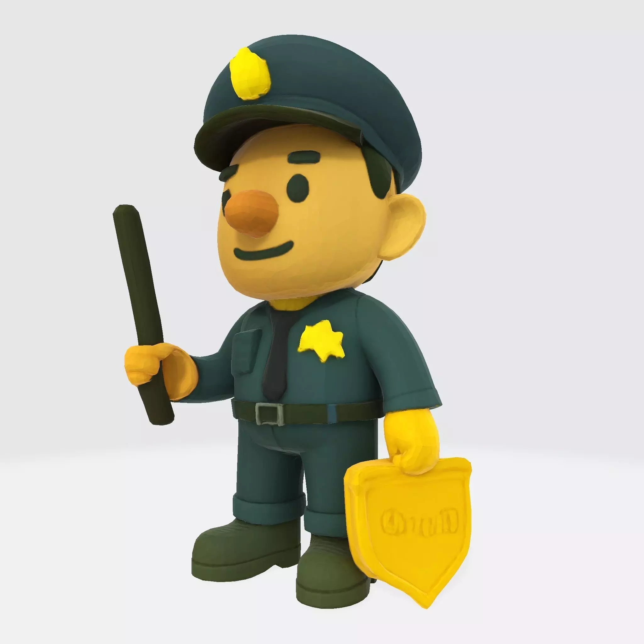 Cute Police Officer 3D Character 3D print model_0