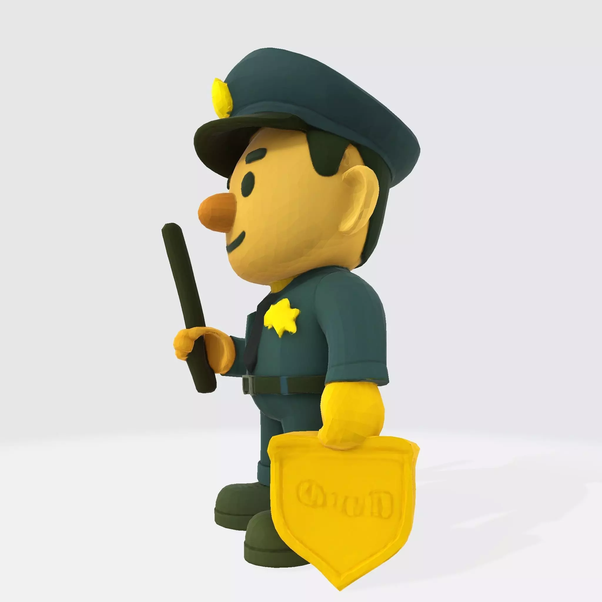 Cute Police Officer 3D Character 3D print model_1