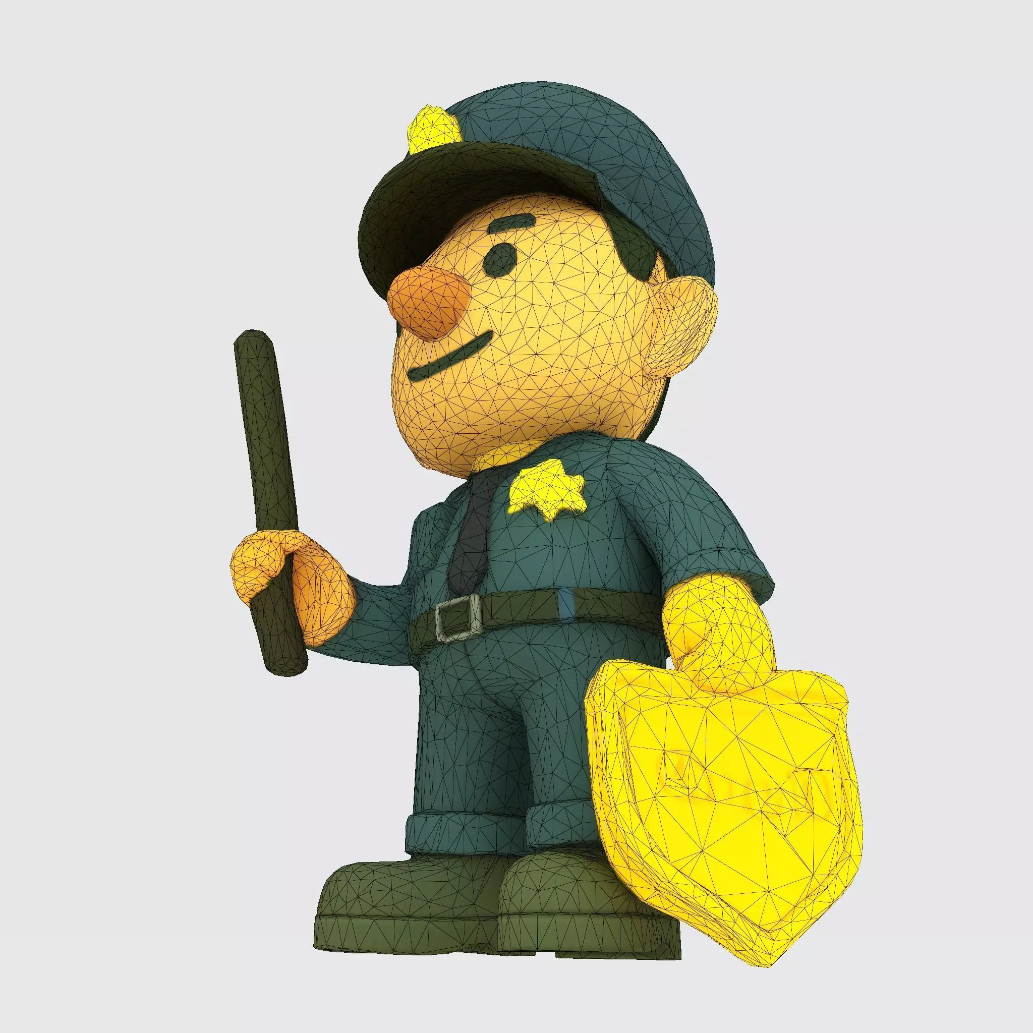 Cute Police Officer 3D Character 3D print model_37