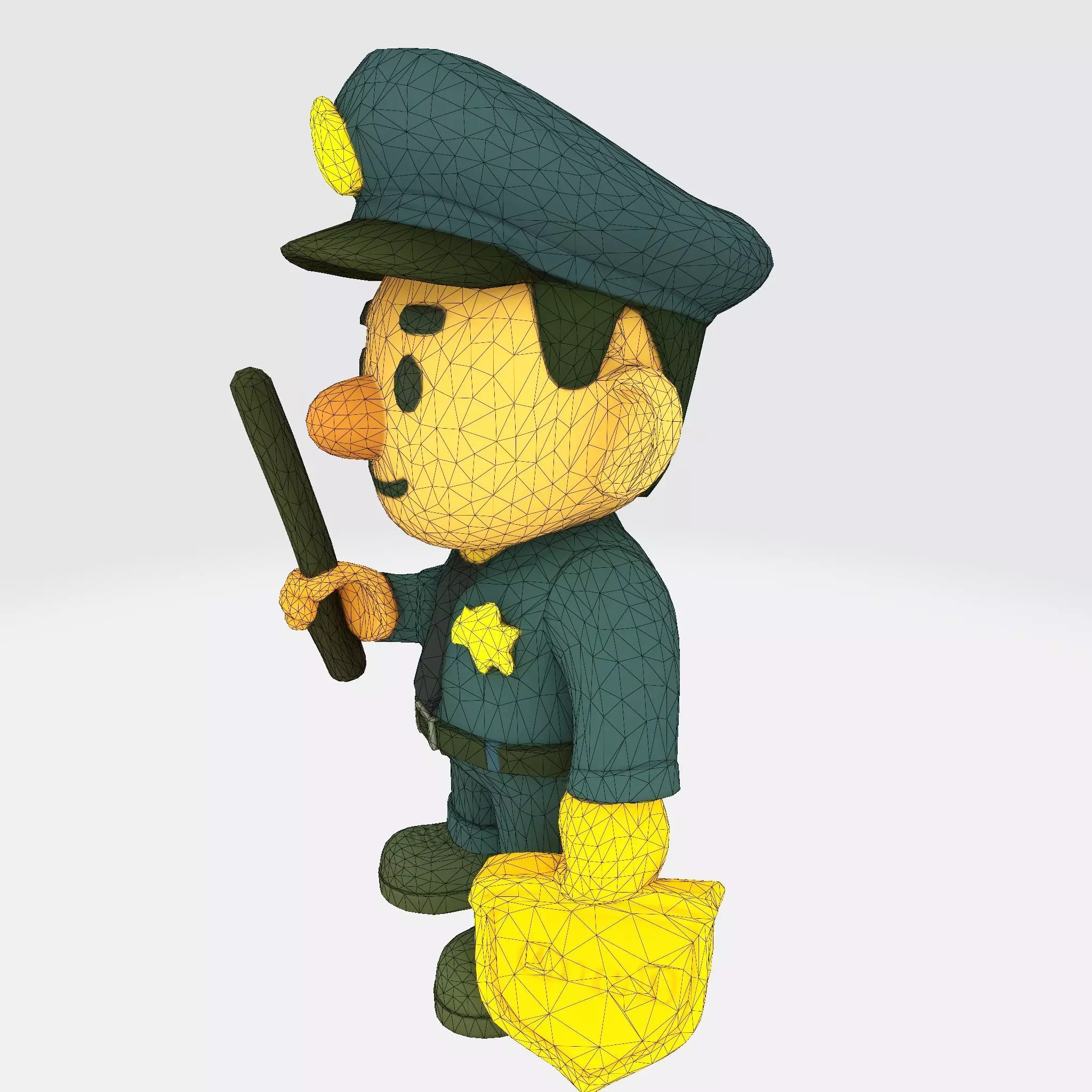 Cute Police Officer 3D Character 3D print model_41