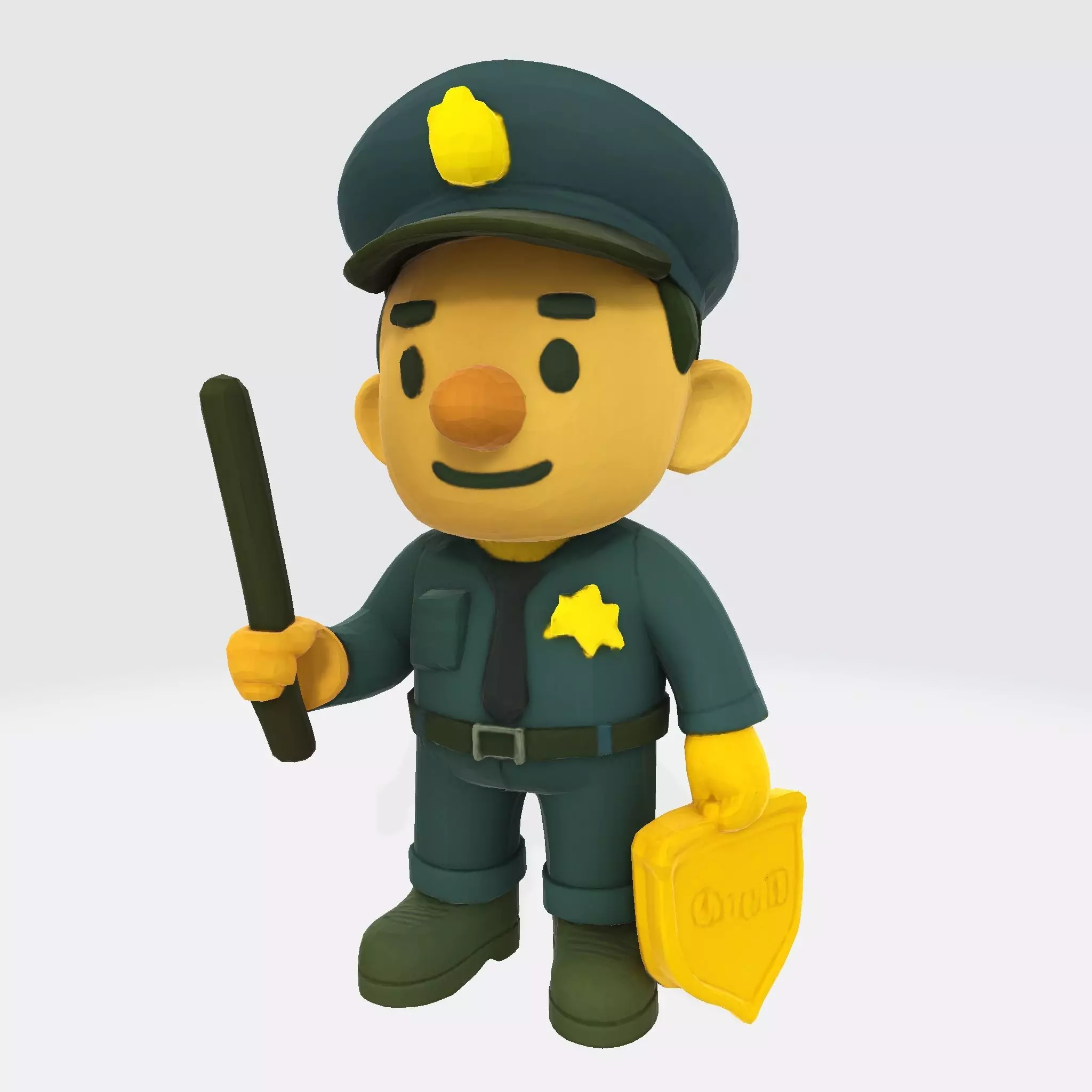 Cute Police Officer 3D Character 3D print model_12