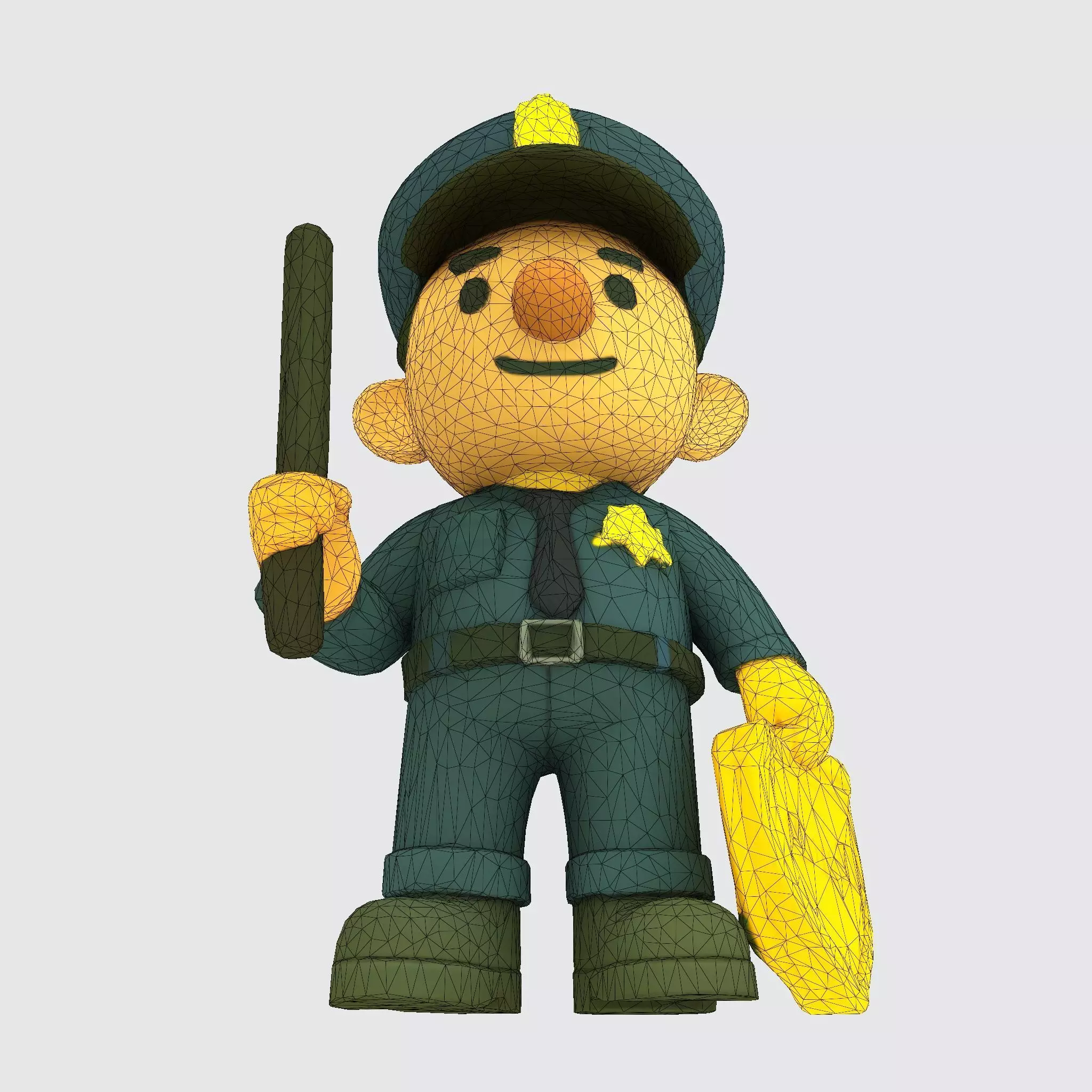 Cute Police Officer 3D Character 3D print model_38