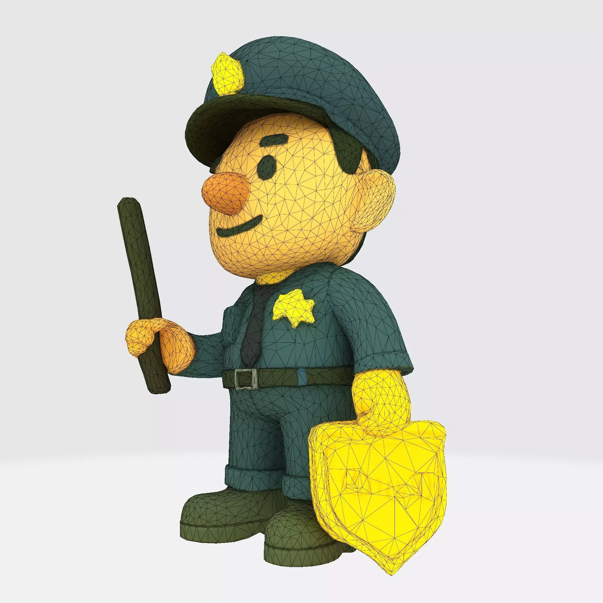 Cute Police Officer 3D Character 3D print model_29