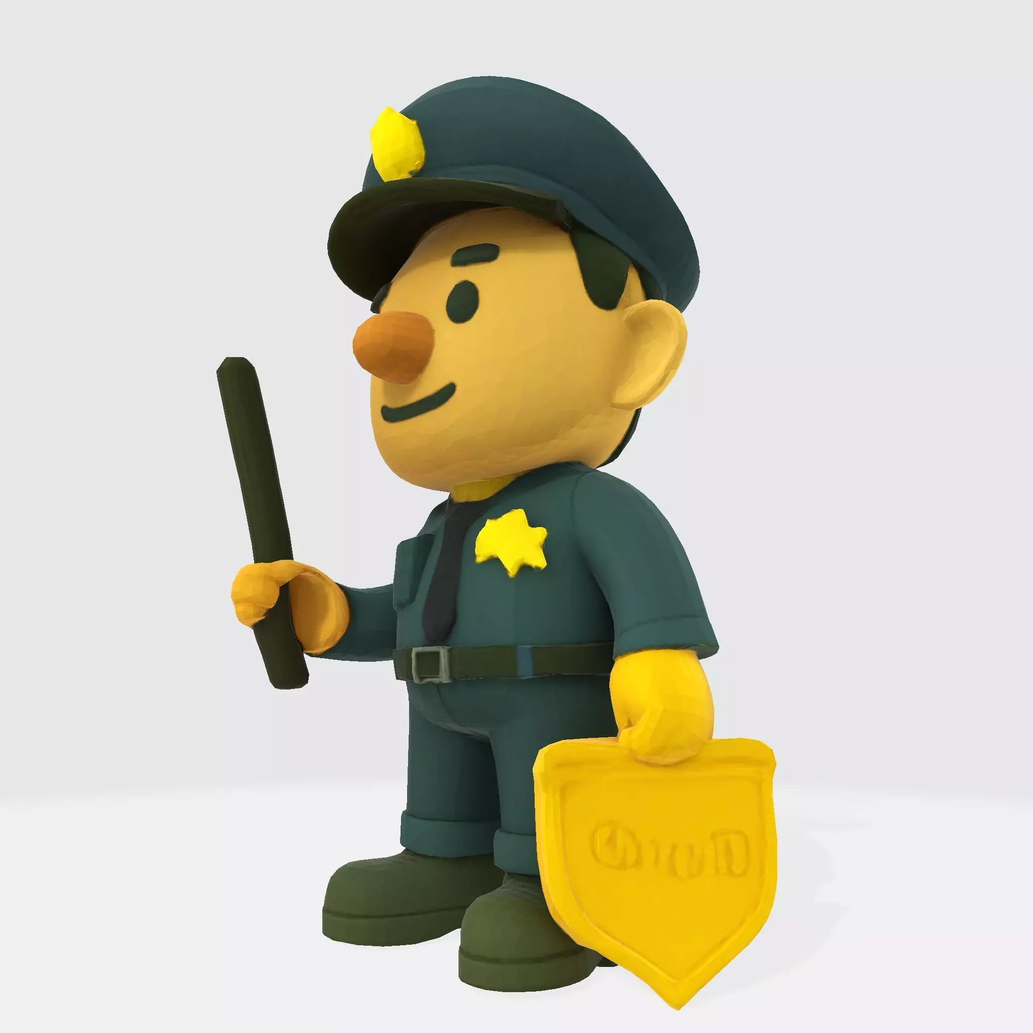 Cute Police Officer 3D Character 3D print model_14