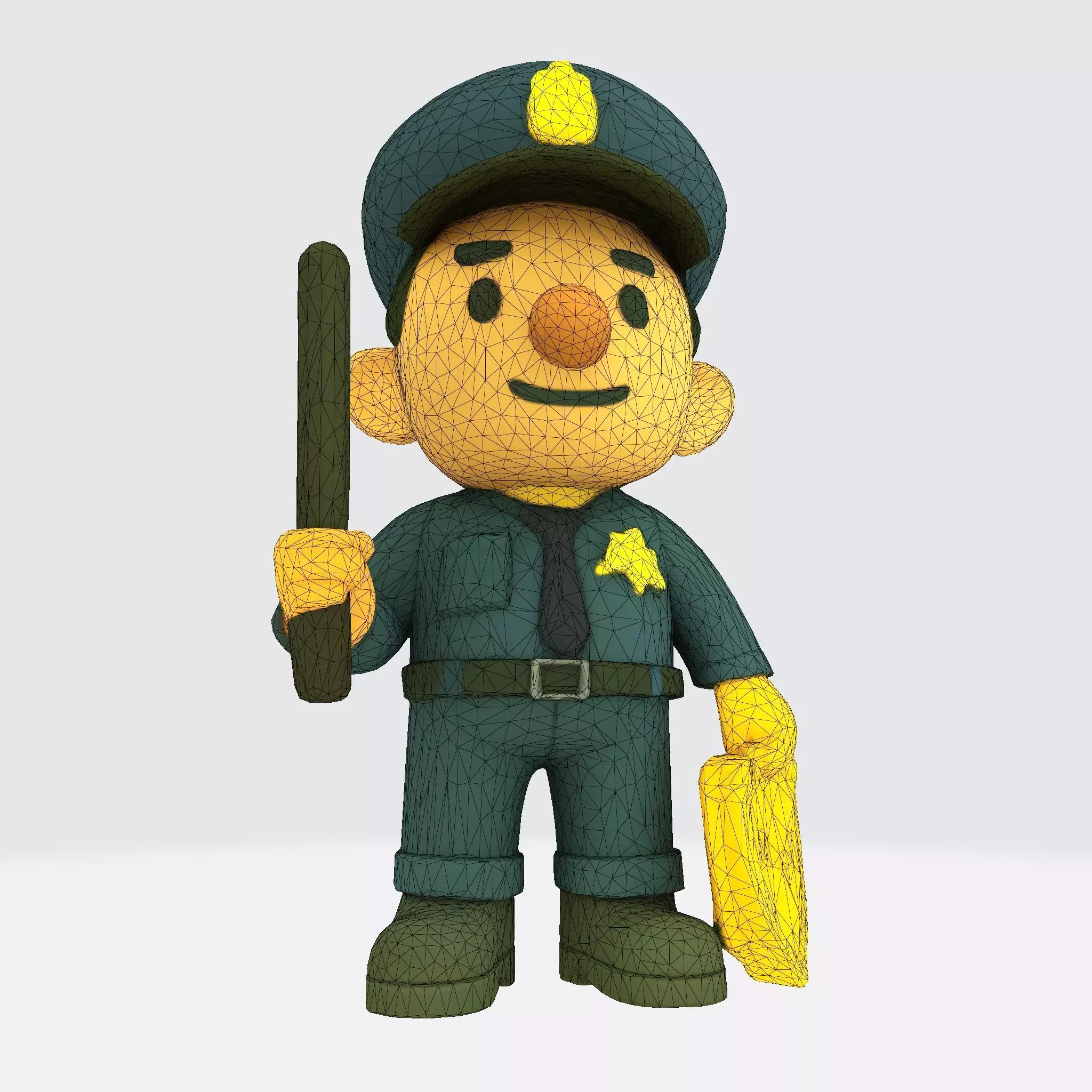 Cute Police Officer 3D Character 3D print model_30