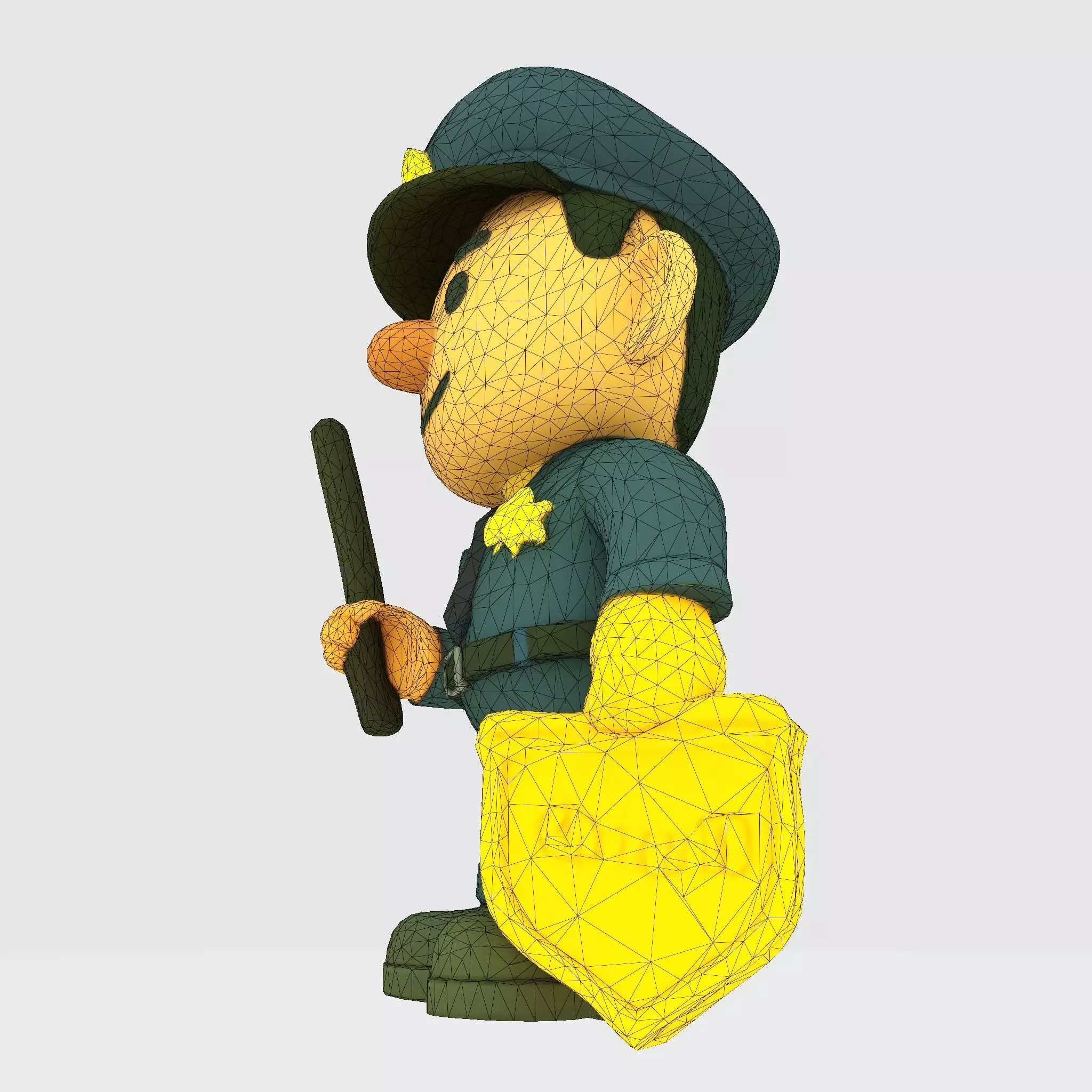 Cute Police Officer 3D Character 3D print model_36