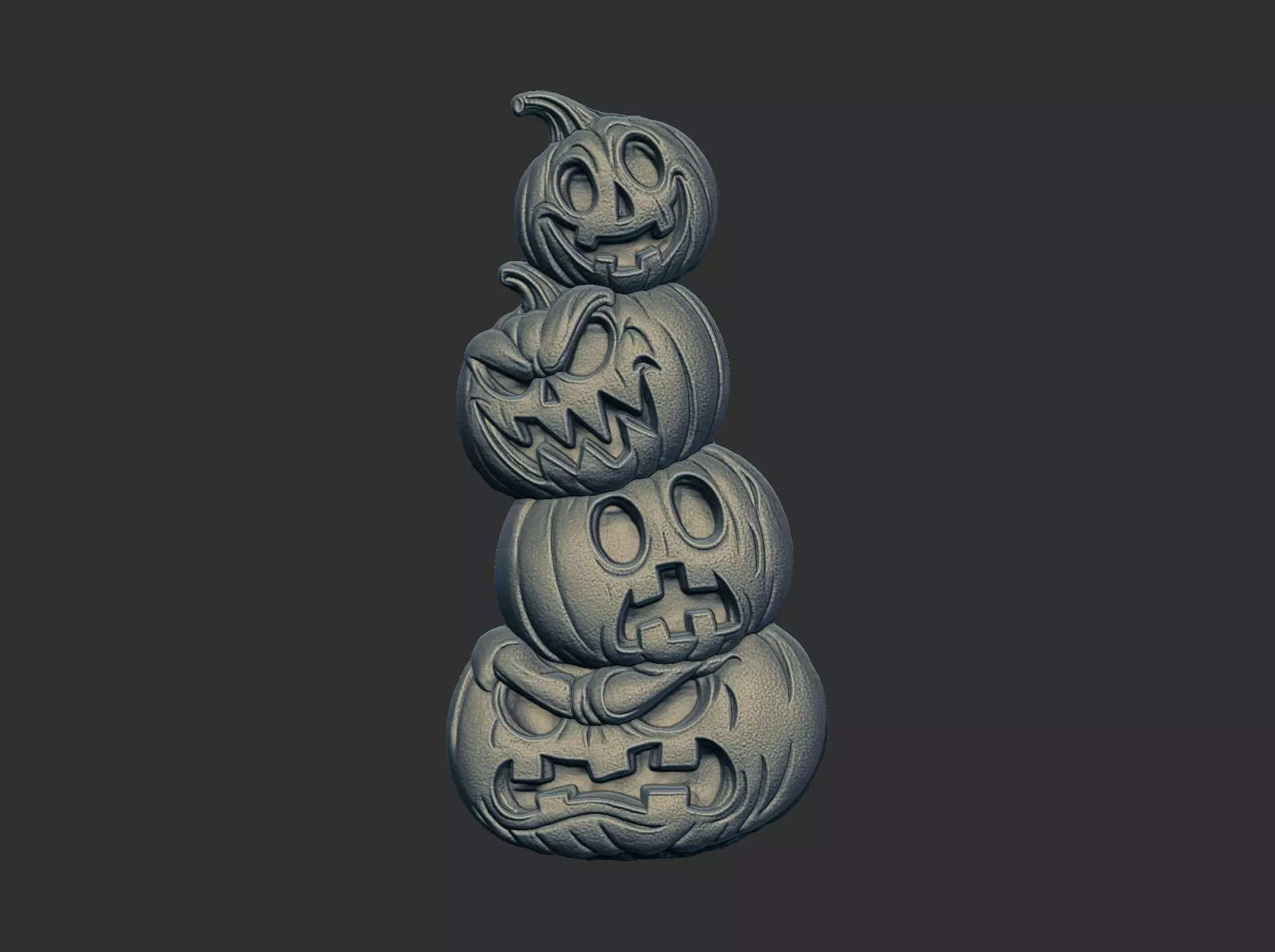 four pumpkin cnc model 3D print model