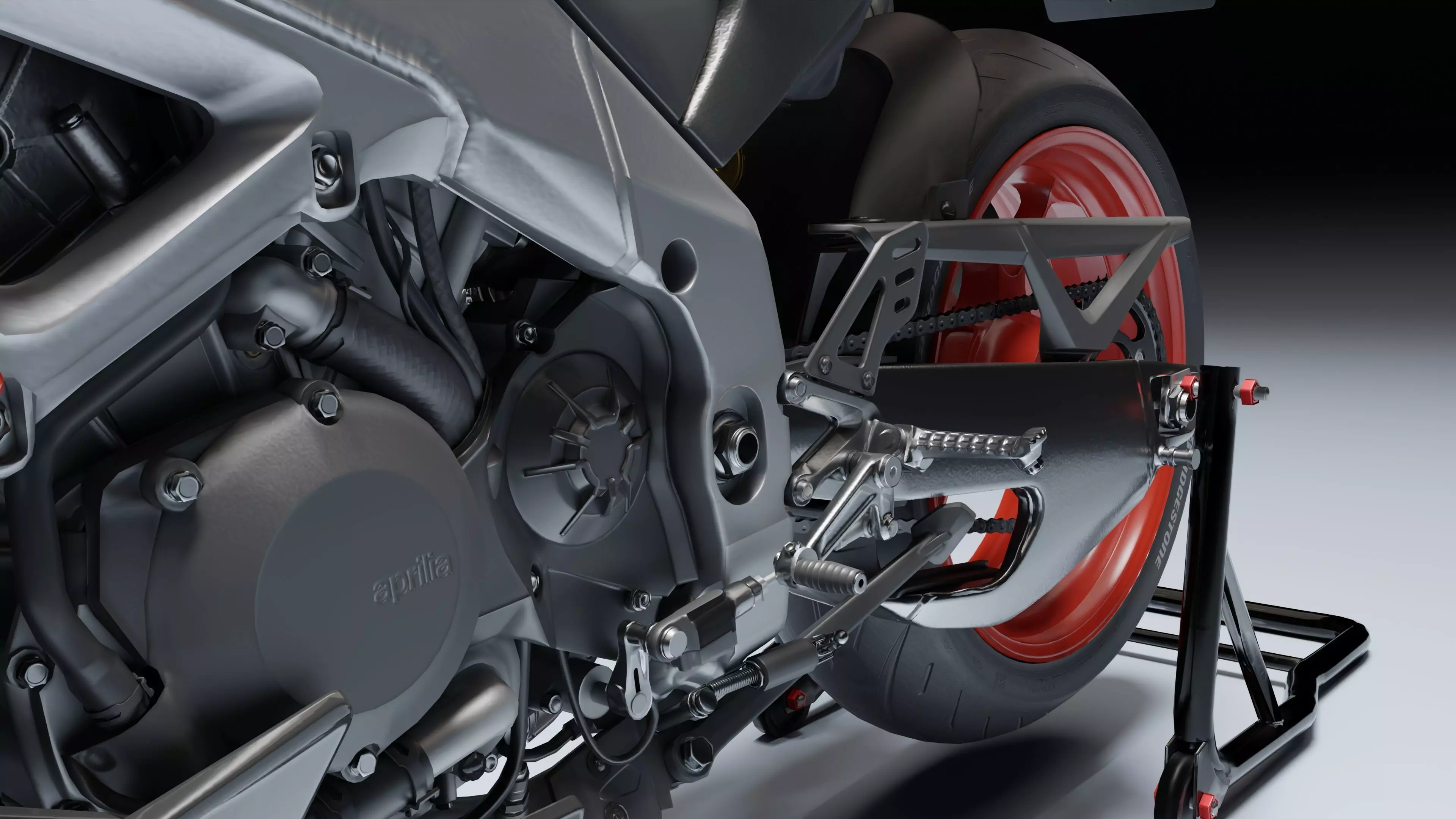 Aprilia Tuono V4 Factory E5 2021 Low-poly 3D model_18