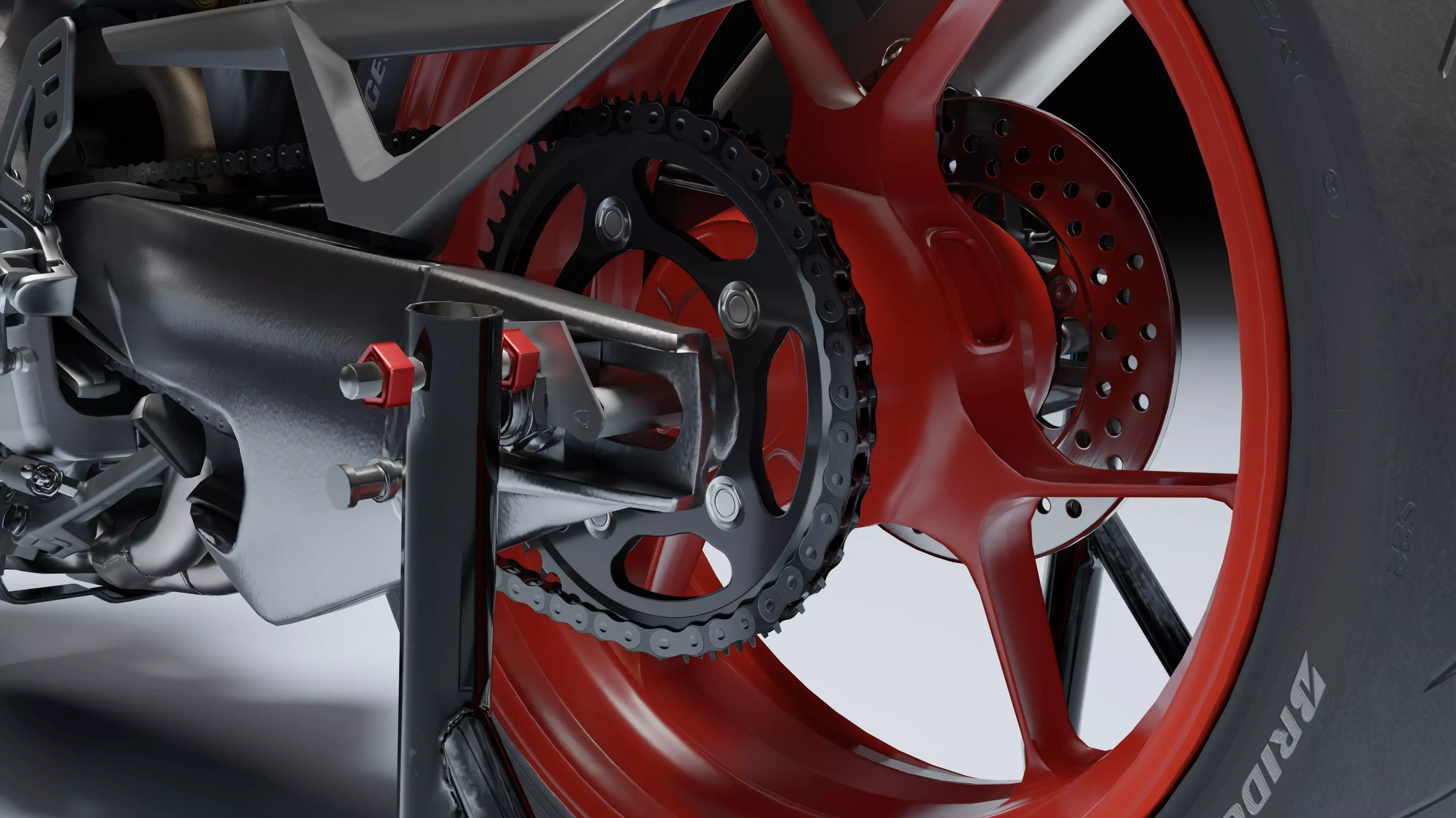 Aprilia Tuono V4 Factory E5 2021 Low-poly 3D model_16