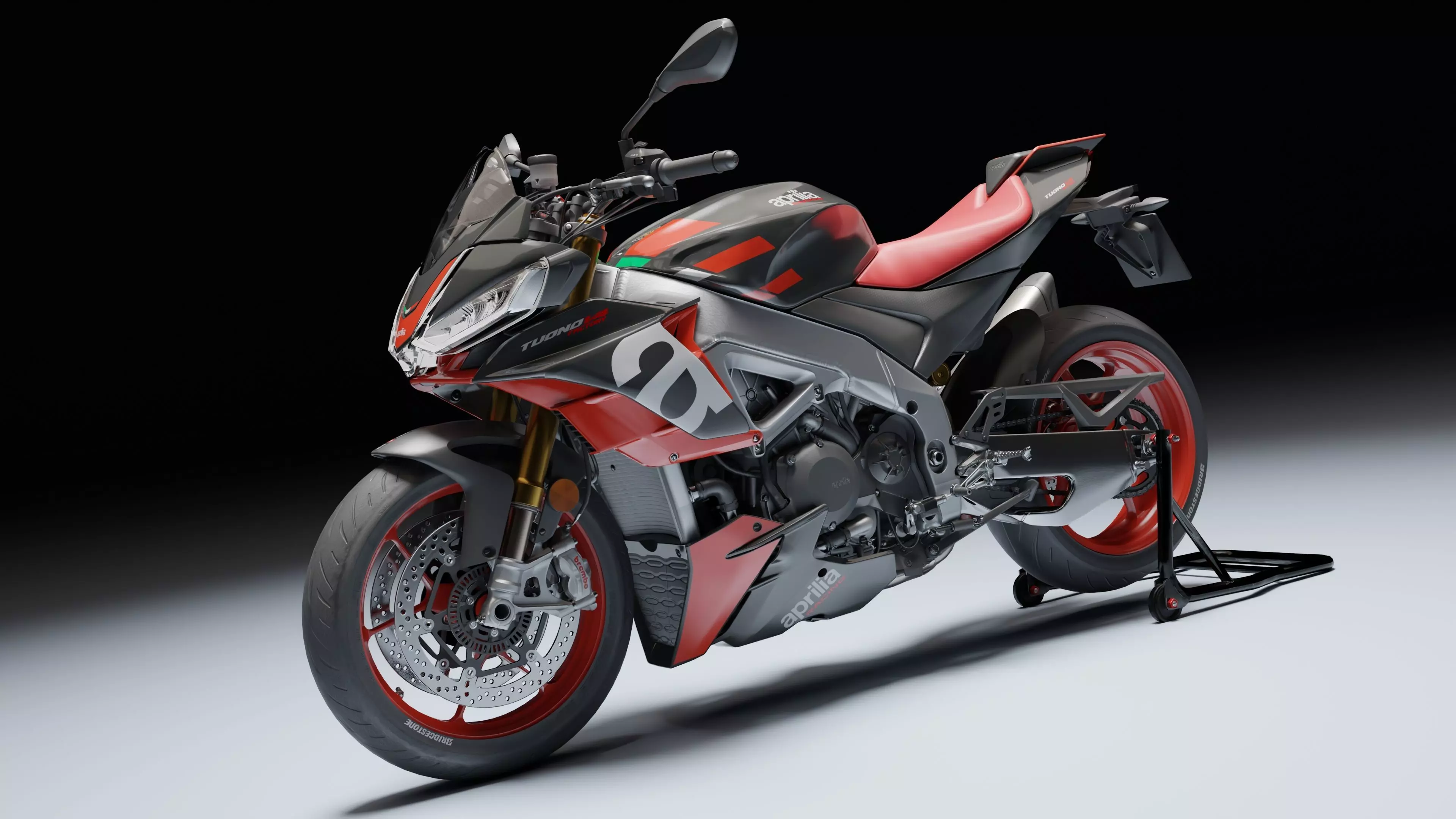 Aprilia Tuono V4 Factory E5 2021 Low-poly 3D model_5