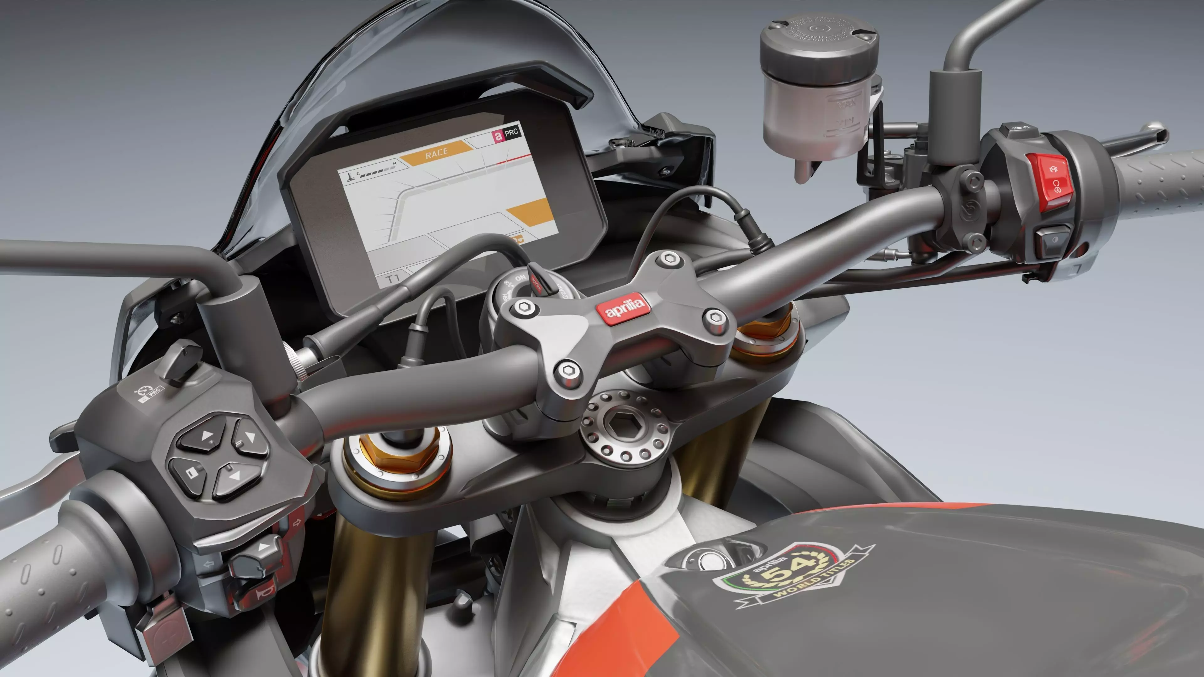 Aprilia Tuono V4 Factory E5 2021 Low-poly 3D model_13