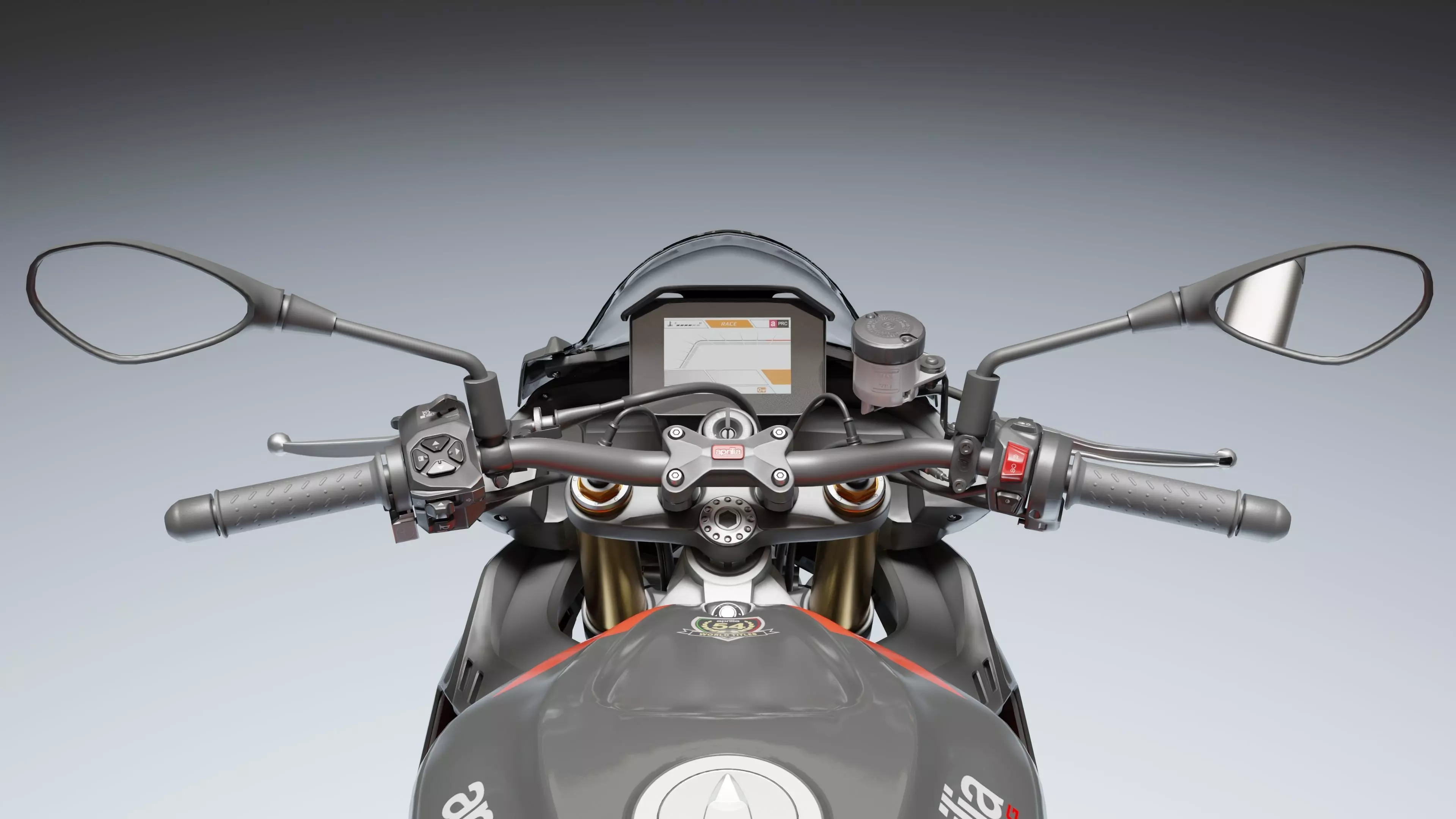 Aprilia Tuono V4 Factory E5 2021 Low-poly 3D model_11