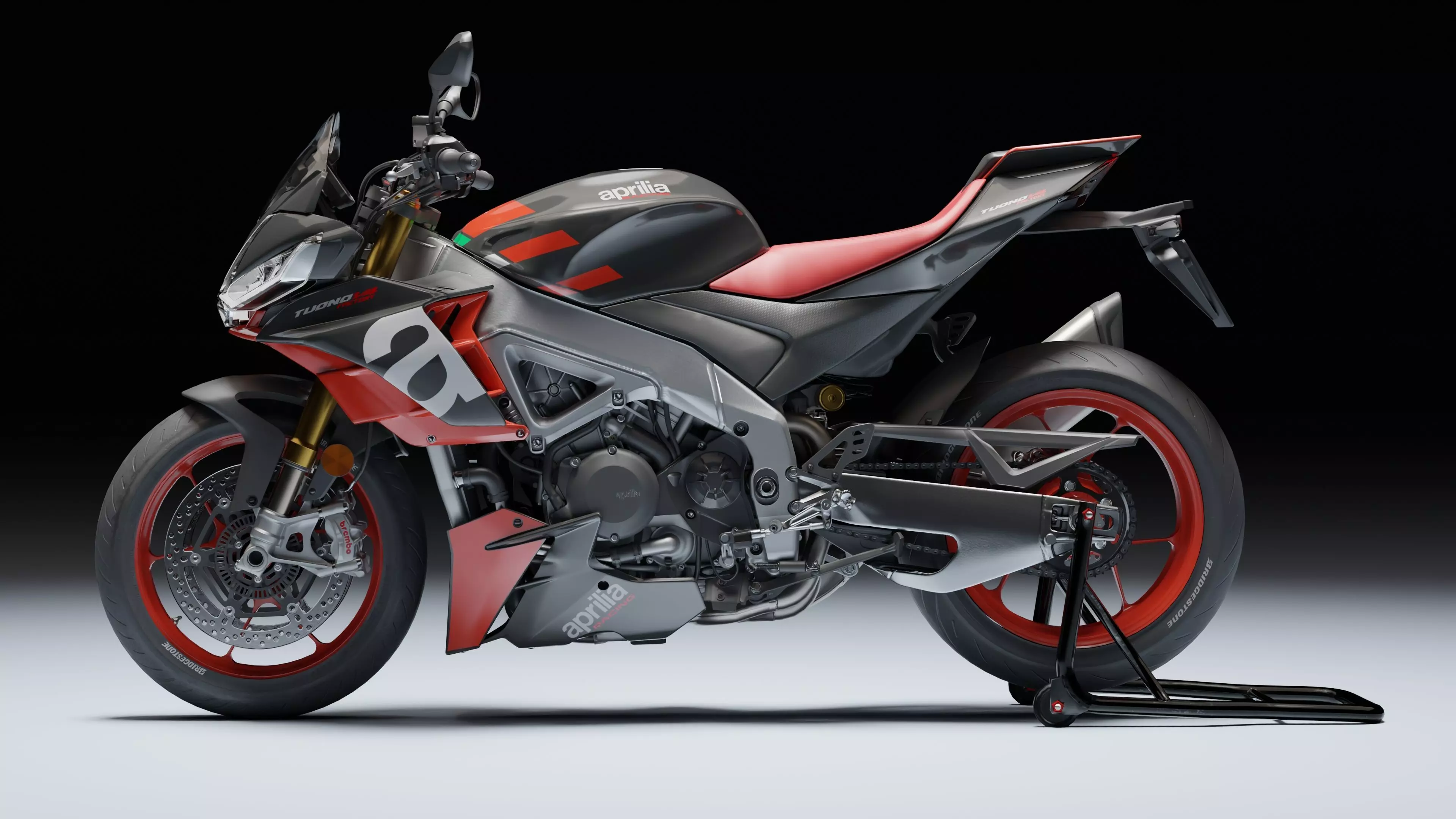 Aprilia Tuono V4 Factory E5 2021 Low-poly 3D model_3