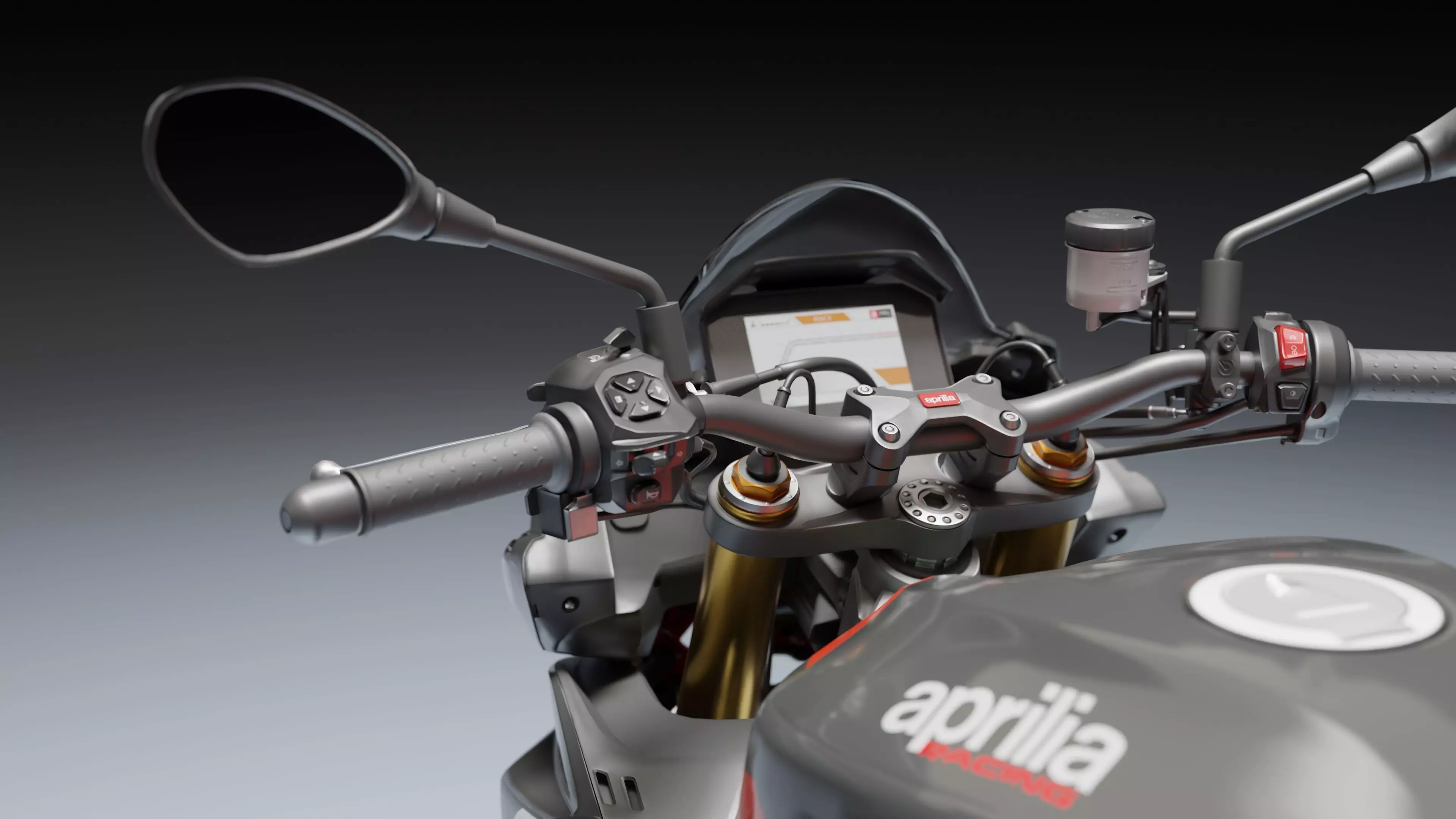 Aprilia Tuono V4 Factory E5 2021 Low-poly 3D model_10