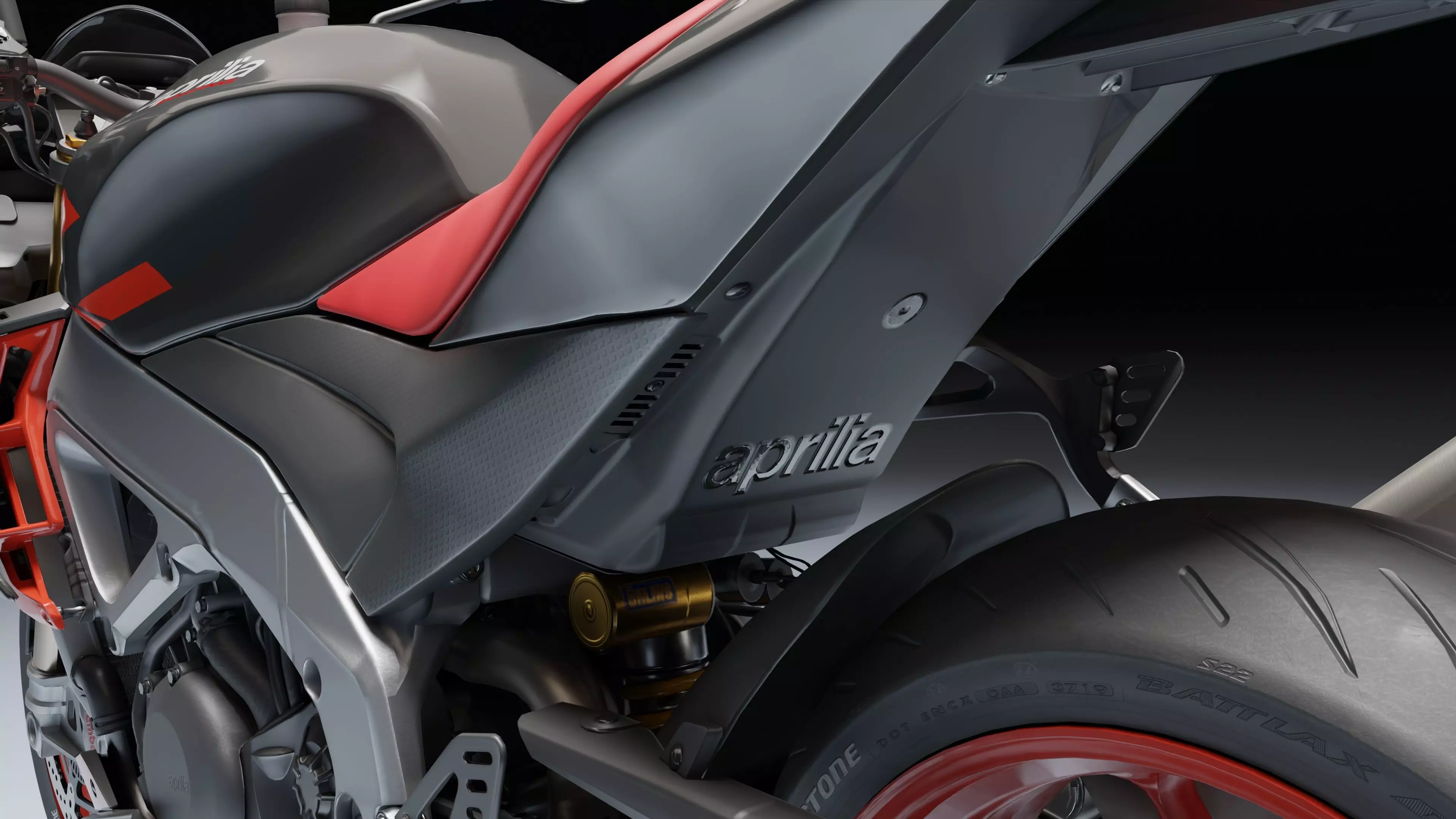 Aprilia Tuono V4 Factory E5 2021 Low-poly 3D model_19