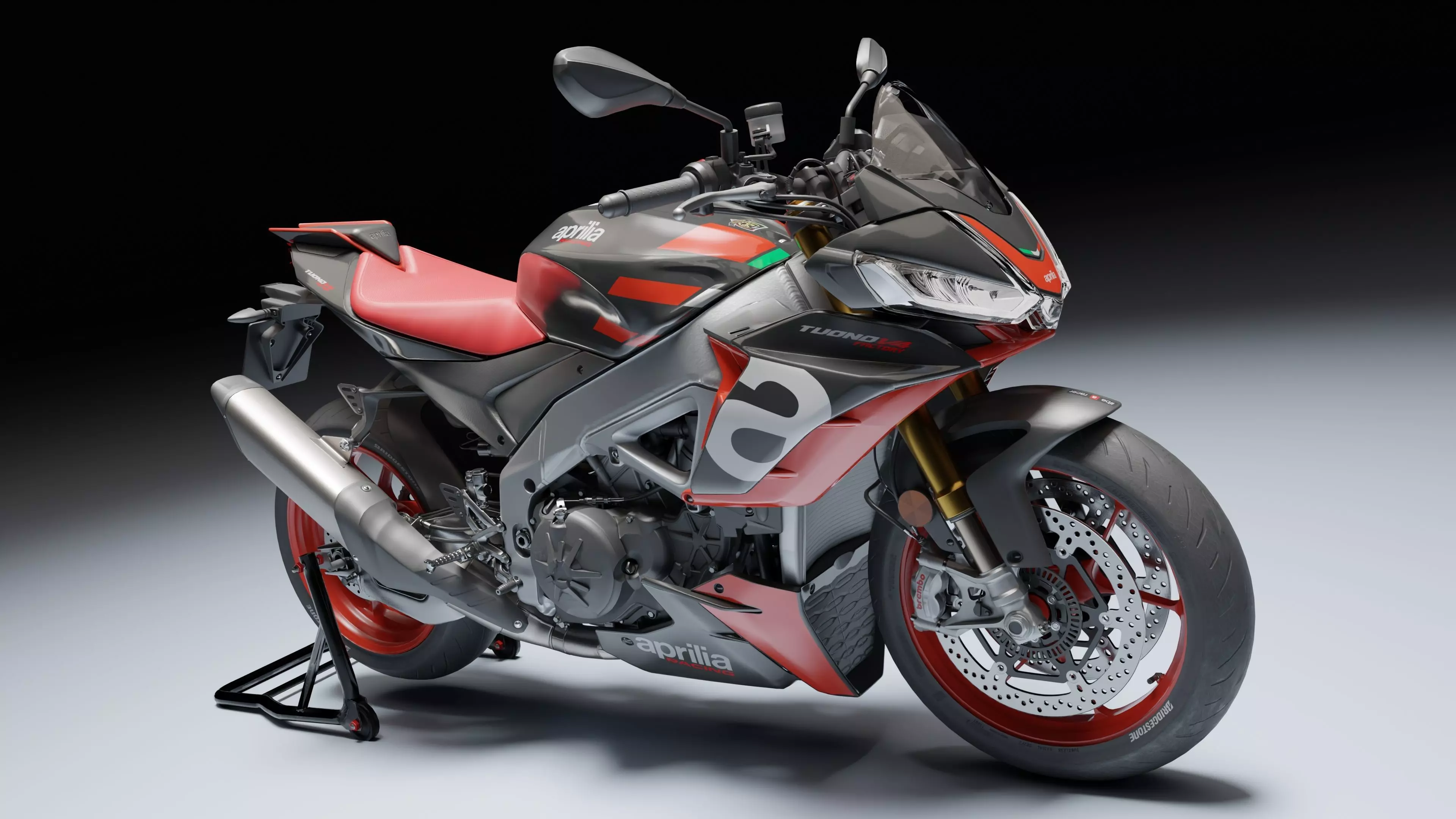 Aprilia Tuono V4 Factory E5 2021 Low-poly 3D model_7