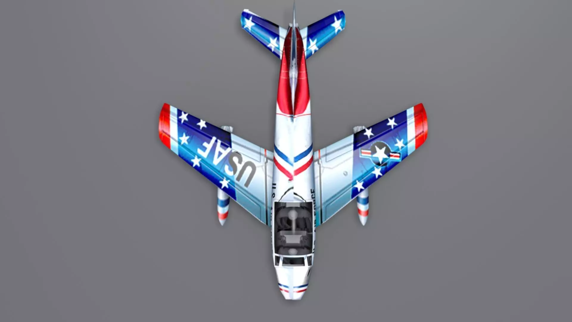 Doug Matthews Describes Flying the F-86 Sabre Low-poly 3D model_21