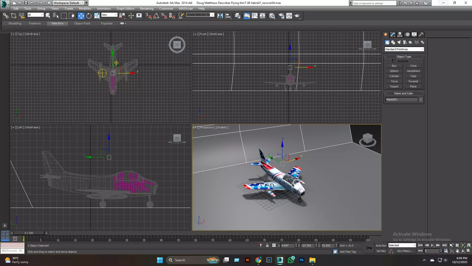 Doug Matthews Describes Flying the F-86 Sabre Low-poly 3D model_25