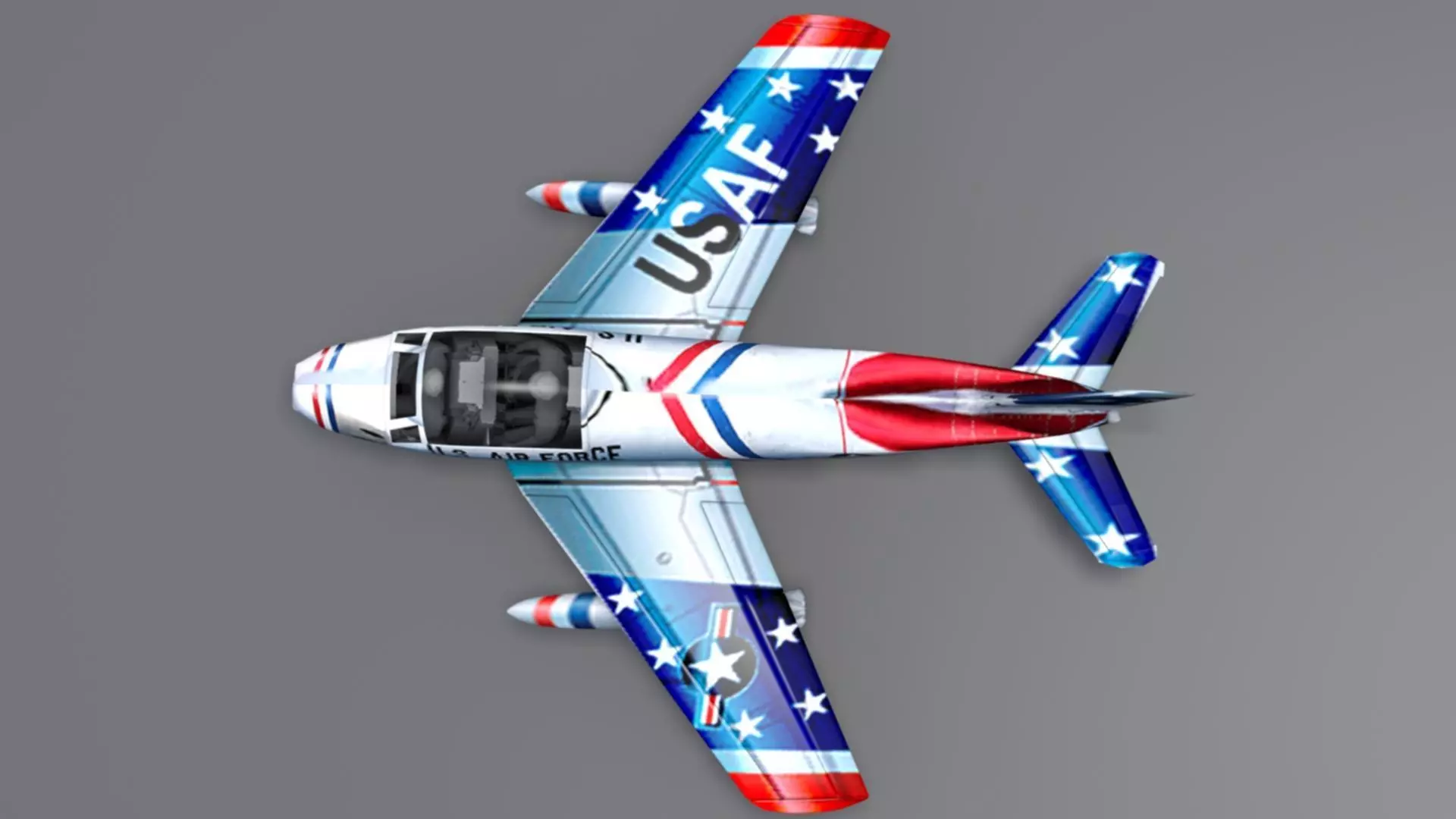 Doug Matthews Describes Flying the F-86 Sabre Low-poly 3D model_22