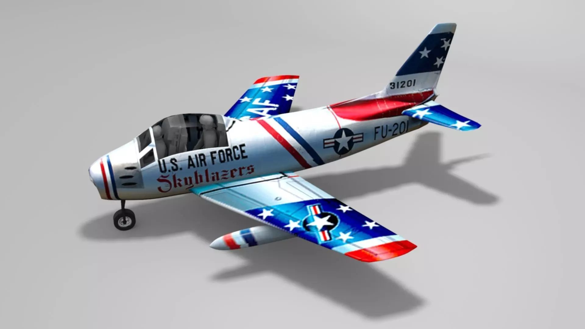 Doug Matthews Describes Flying the F-86 Sabre Low-poly 3D model_3
