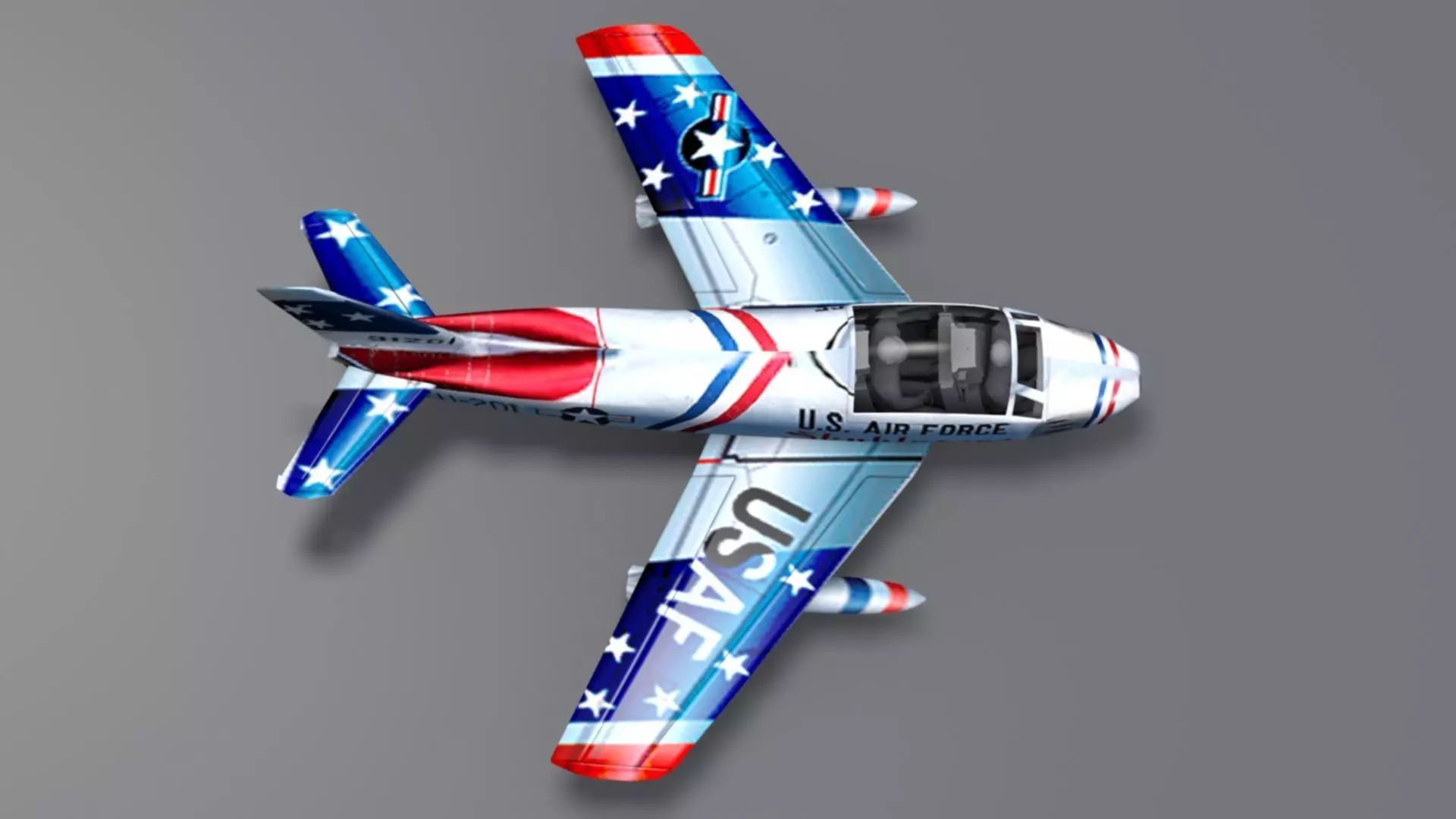 Doug Matthews Describes Flying the F-86 Sabre Low-poly 3D model_24