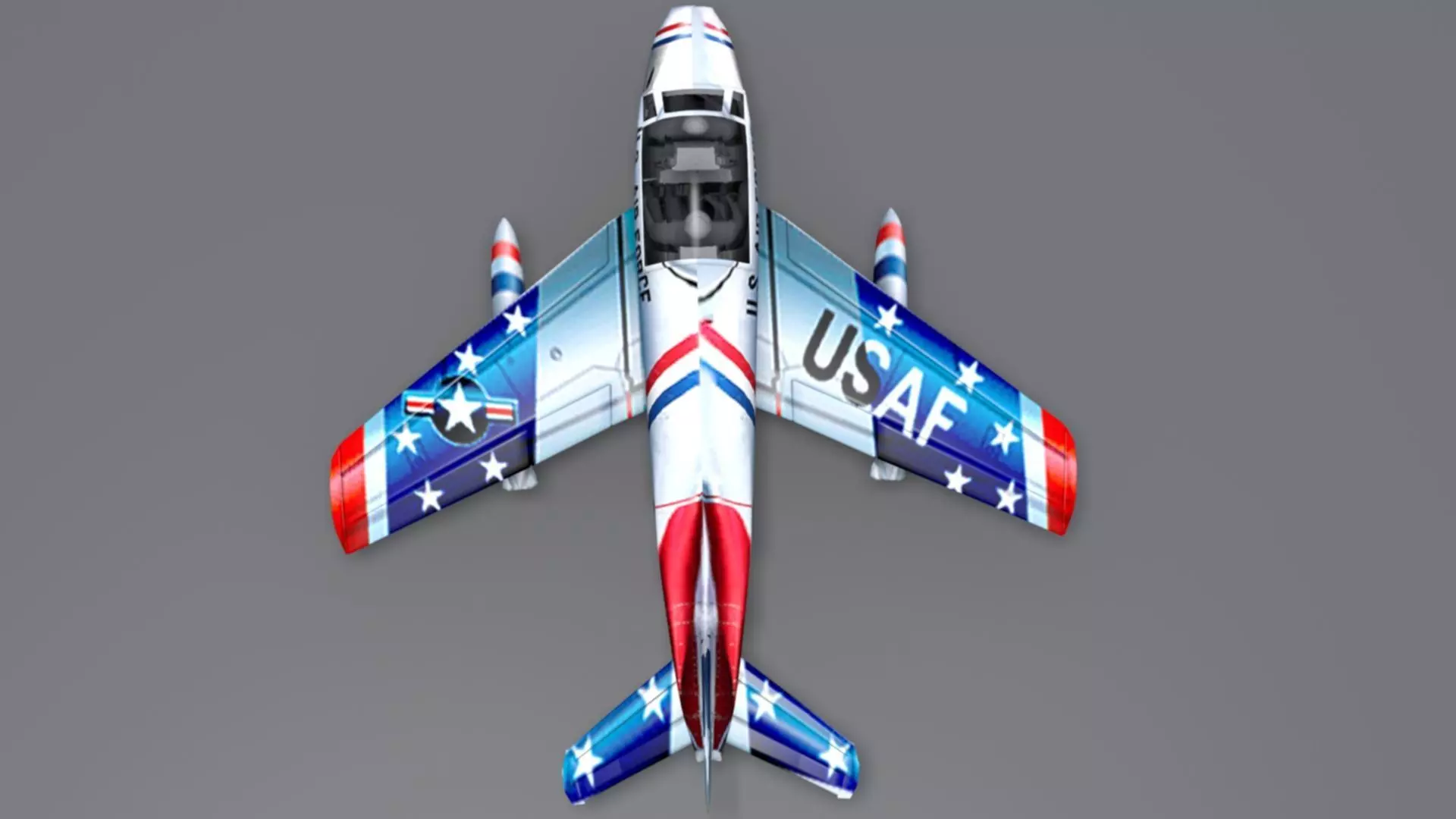 Doug Matthews Describes Flying the F-86 Sabre Low-poly 3D model_23