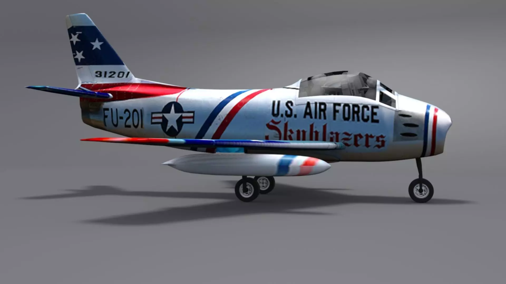 Doug Matthews Describes Flying the F-86 Sabre Low-poly 3D model_15