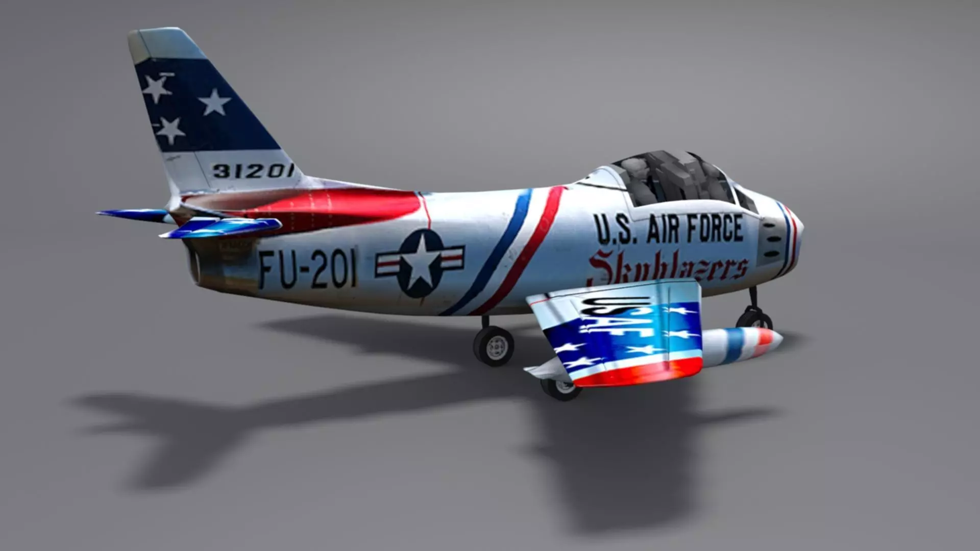 Doug Matthews Describes Flying the F-86 Sabre Low-poly 3D model_11