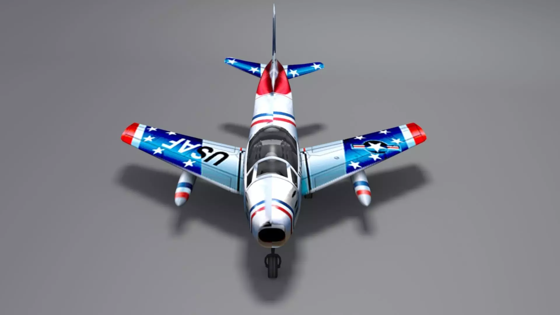 Doug Matthews Describes Flying the F-86 Sabre Low-poly 3D model_20