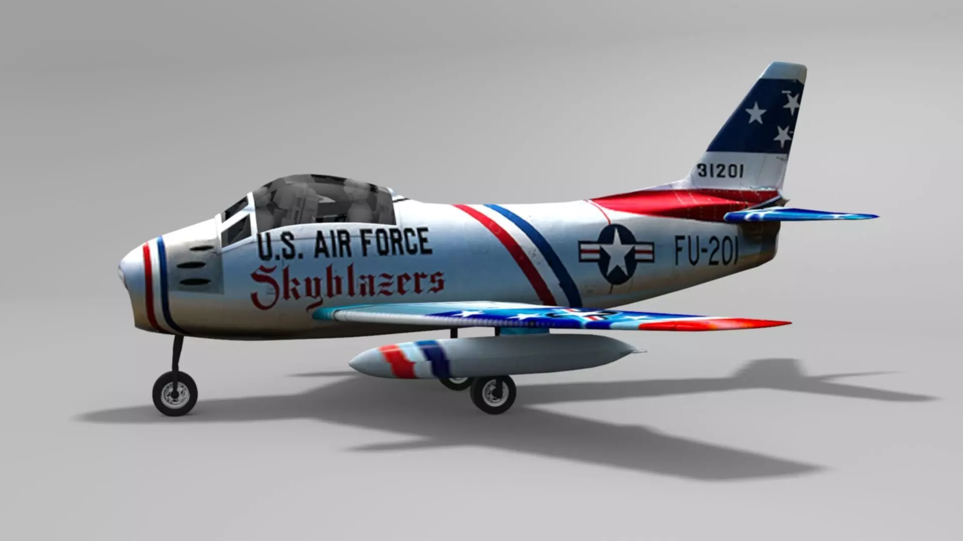 Doug Matthews Describes Flying the F-86 Sabre Low-poly 3D model_2