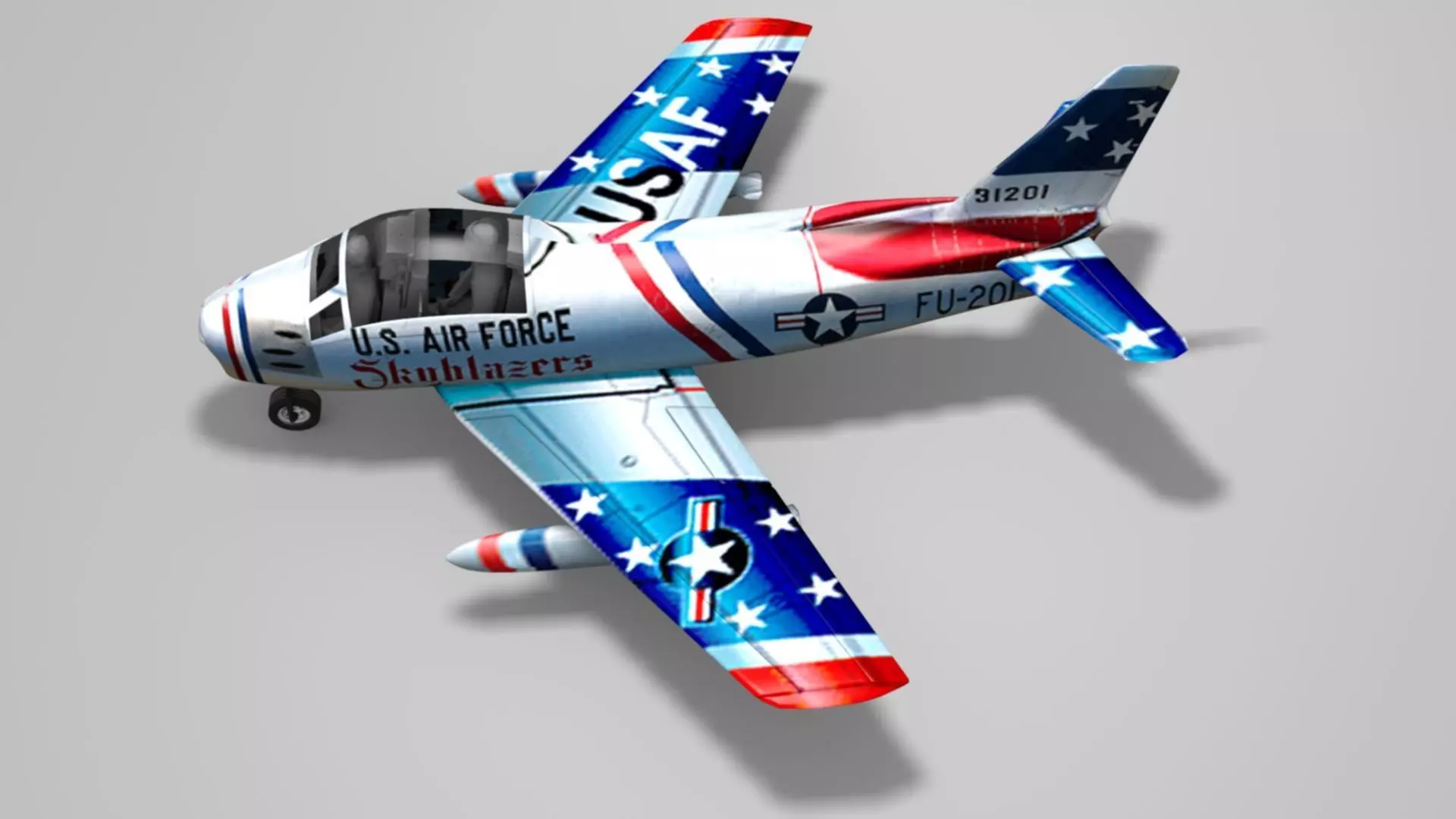 Doug Matthews Describes Flying the F-86 Sabre Low-poly 3D model_5