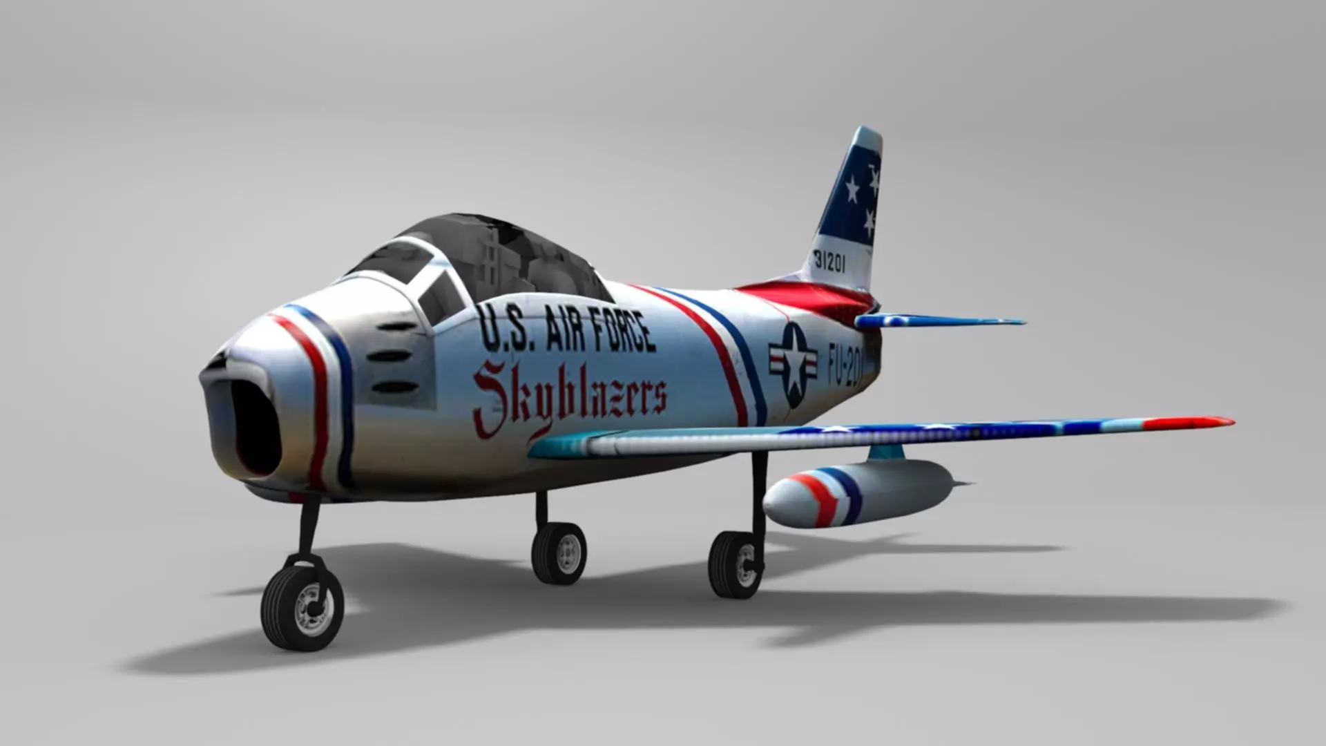 Doug Matthews Describes Flying the F-86 Sabre Low-poly 3D model_0