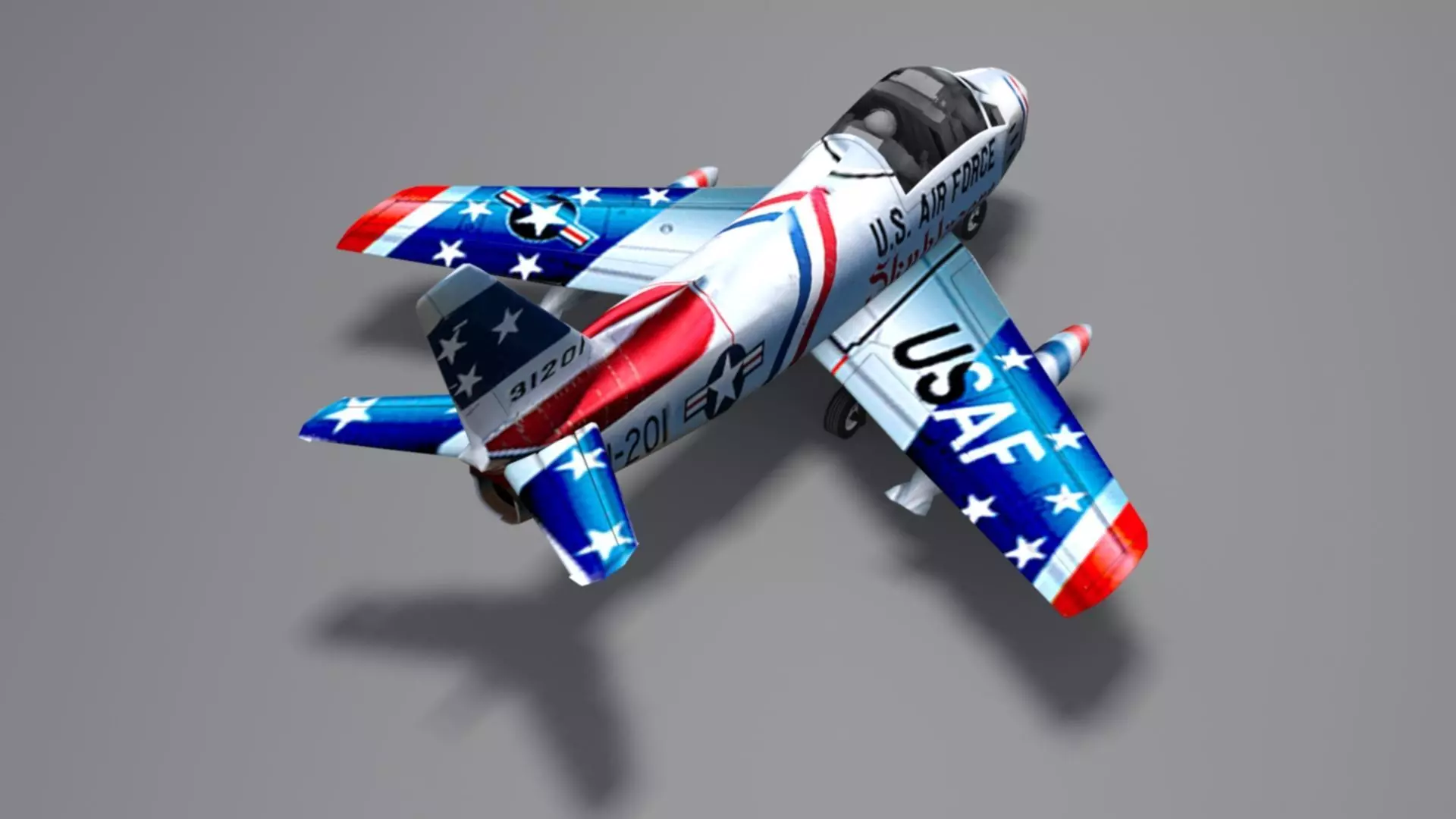 Doug Matthews Describes Flying the F-86 Sabre Low-poly 3D model_10