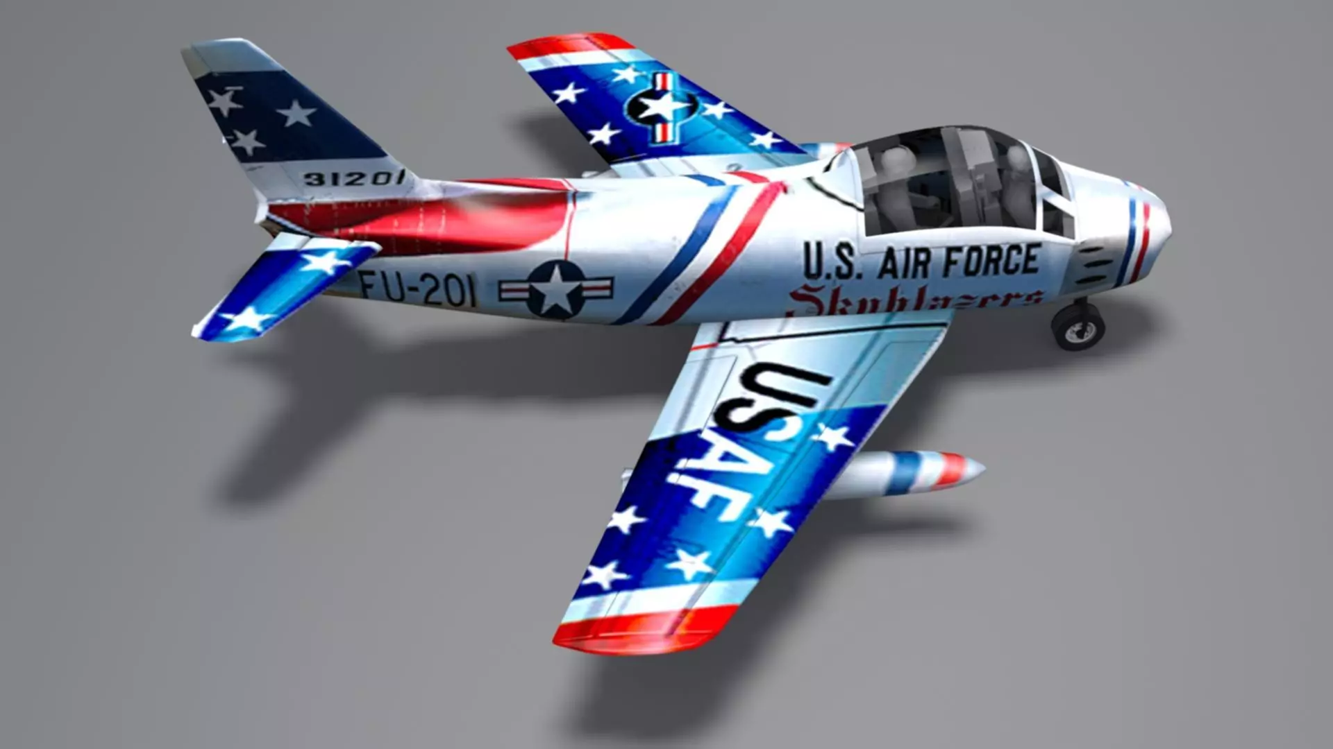 Doug Matthews Describes Flying the F-86 Sabre Low-poly 3D model_14