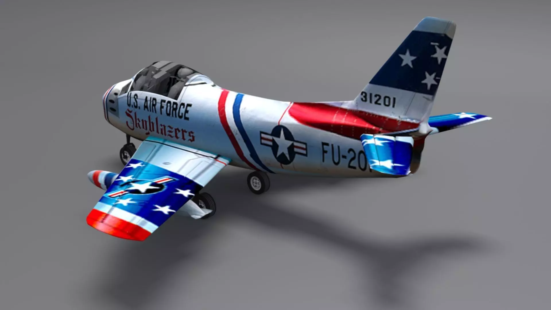 Doug Matthews Describes Flying the F-86 Sabre Low-poly 3D model_7