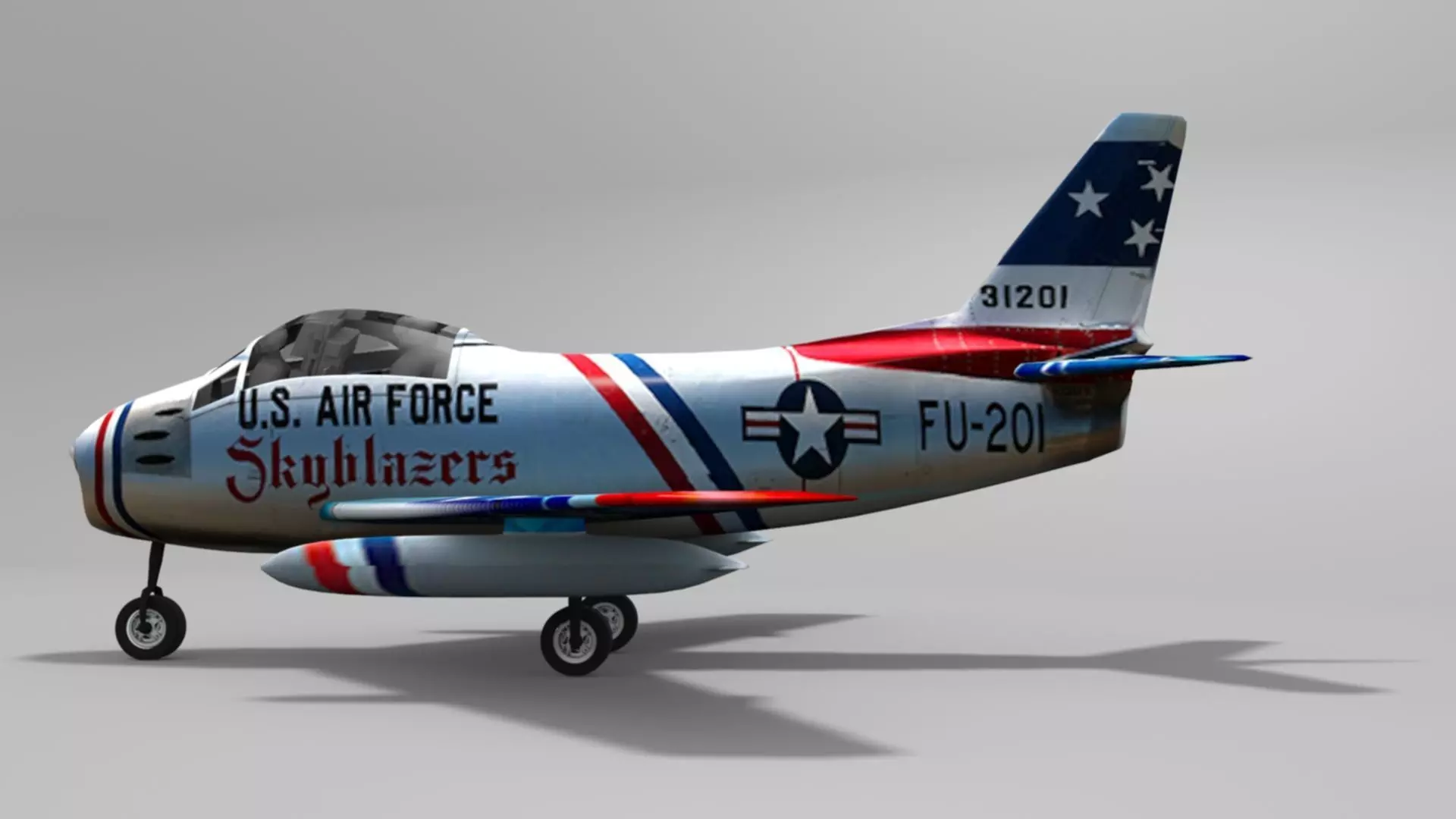 Doug Matthews Describes Flying the F-86 Sabre Low-poly 3D model_4