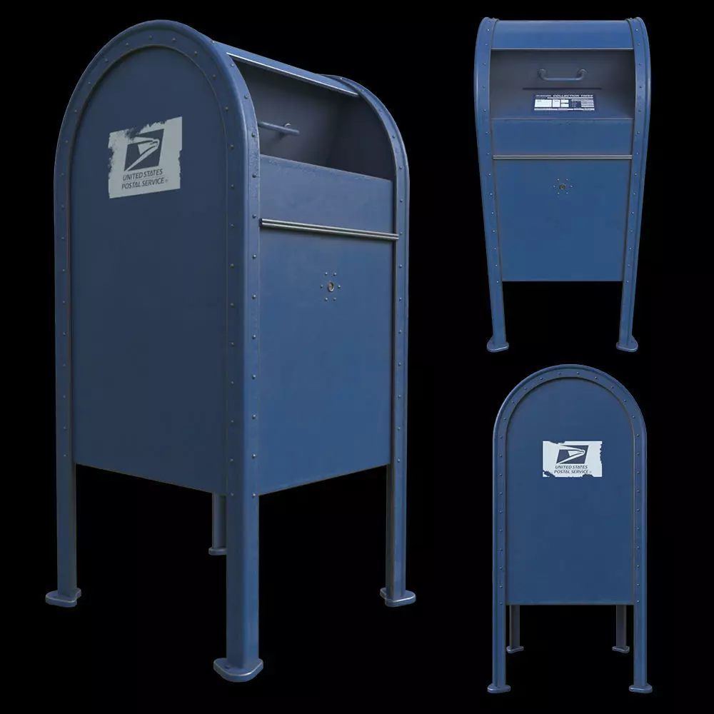 3 mail box and variations 3D model_4