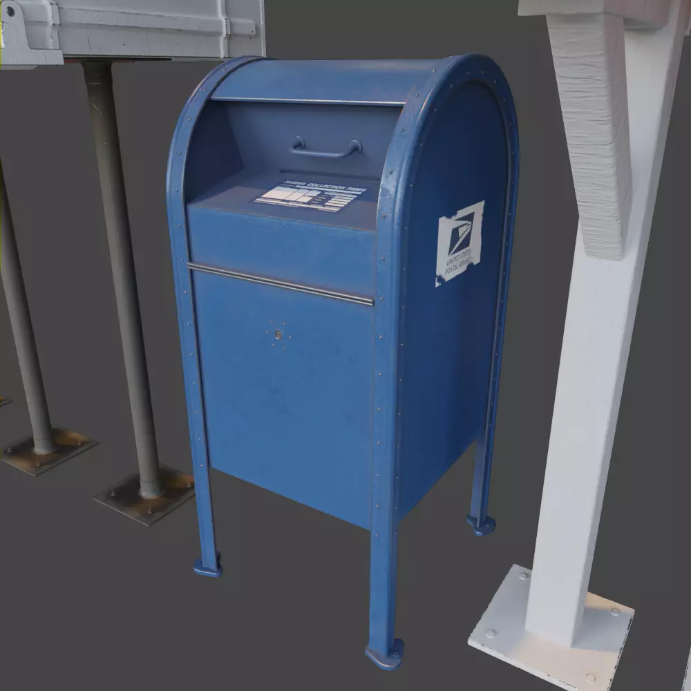 3 mail box and variations 3D model_1