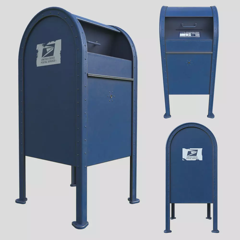 3 mail box and variations 3D model_5
