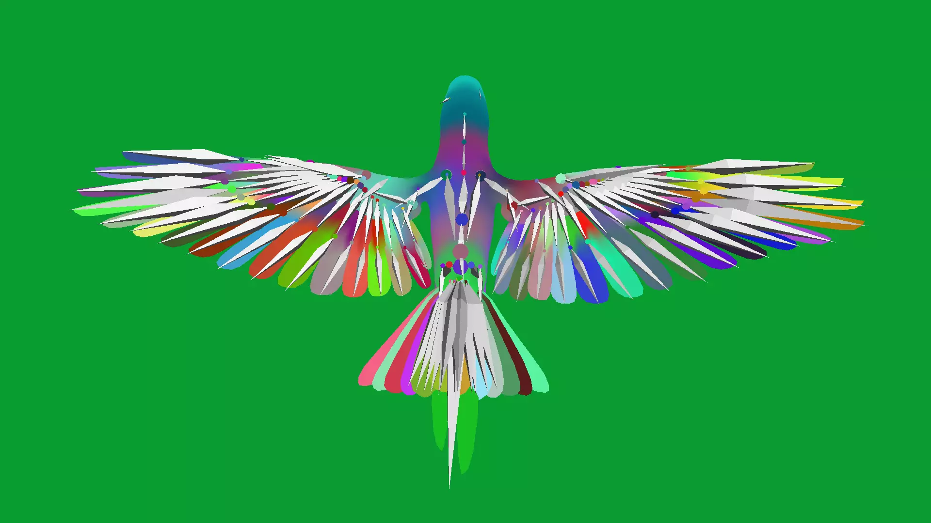 Hyacinth Macaw Parrot Low-poly 3D model_10