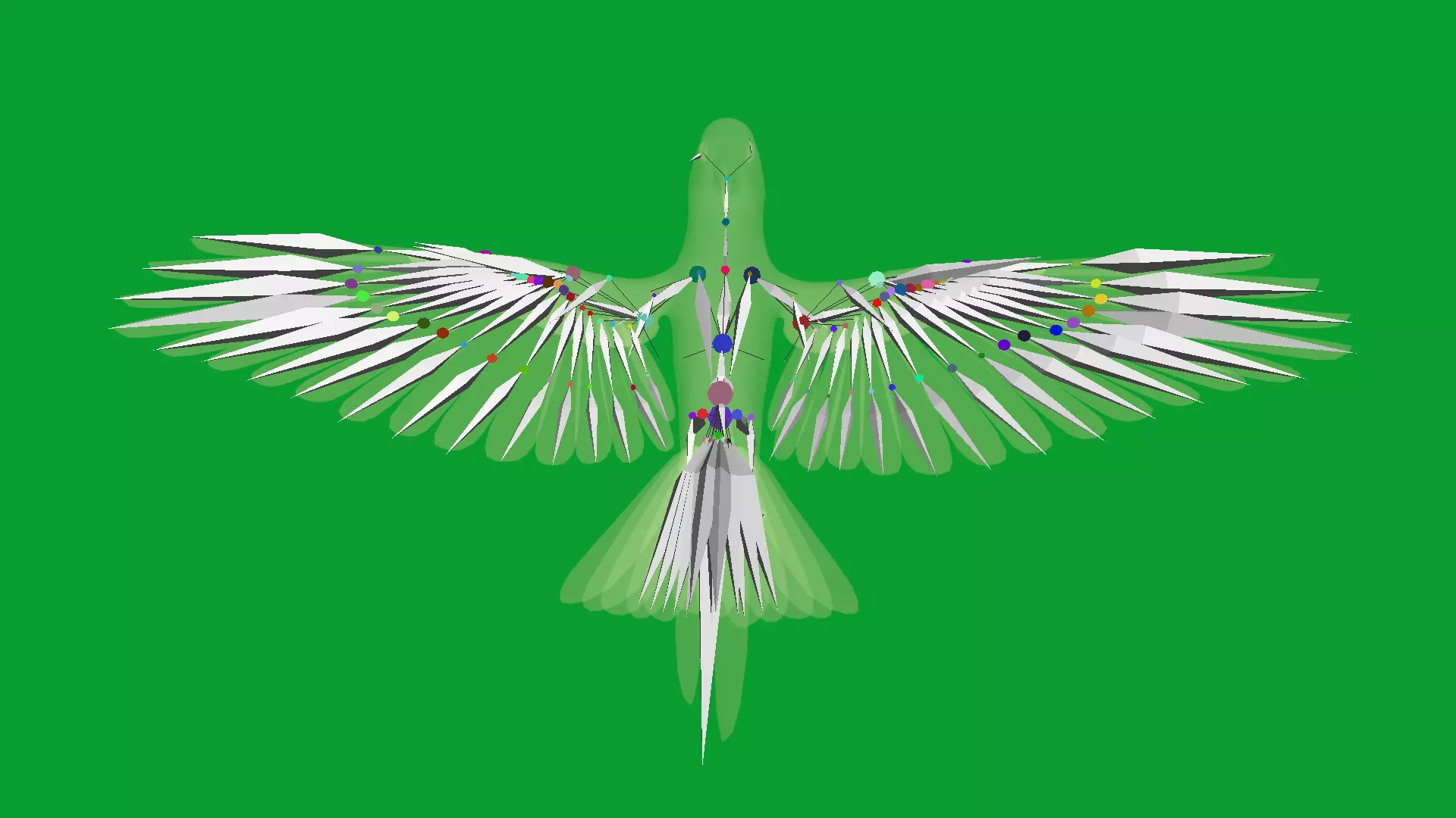 Hyacinth Macaw Parrot Low-poly 3D model_8