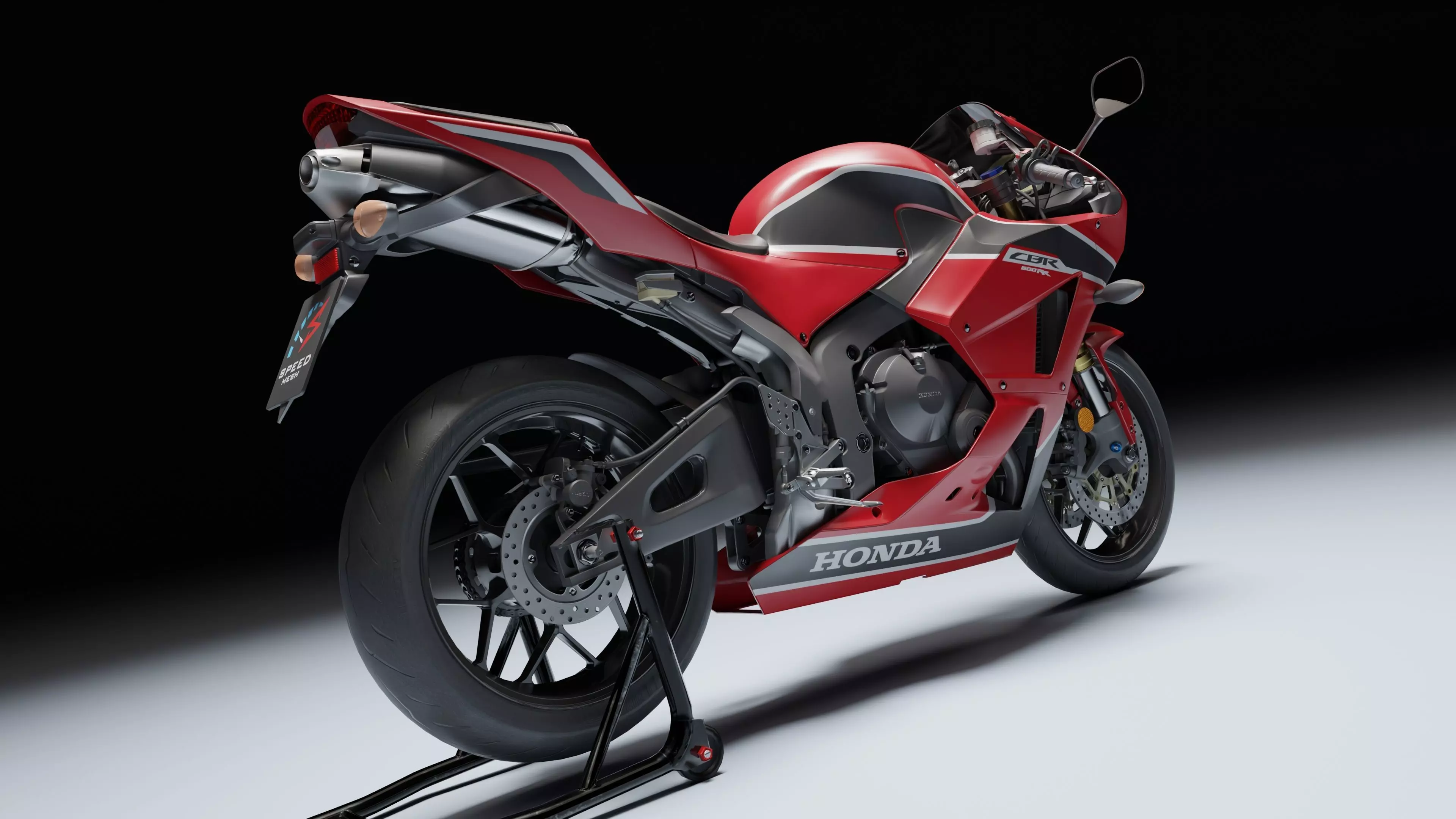 Honda CBR 600RR 2018 Low-poly 3D model_13