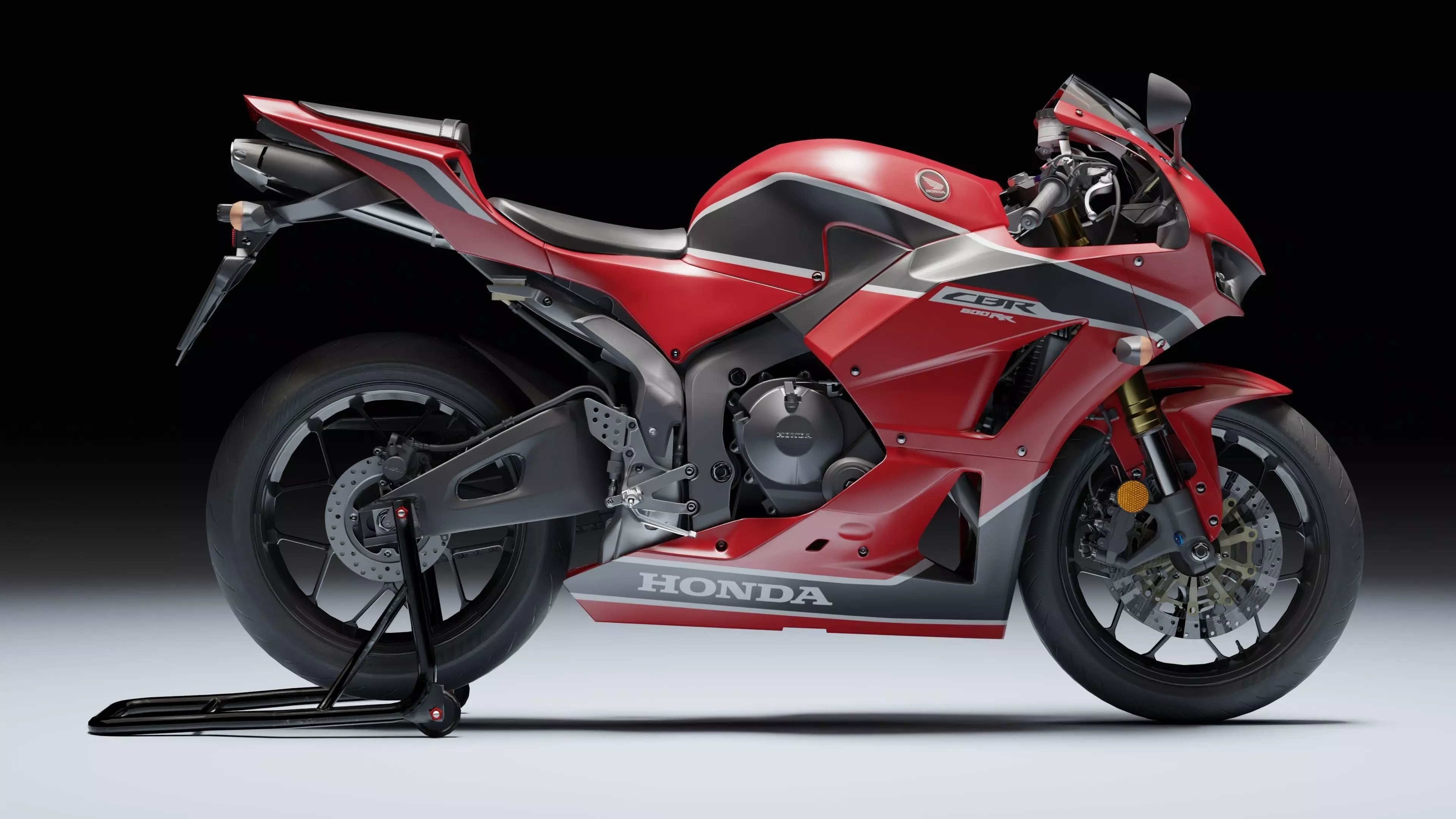 Honda CBR 600RR 2018 Low-poly 3D model_5