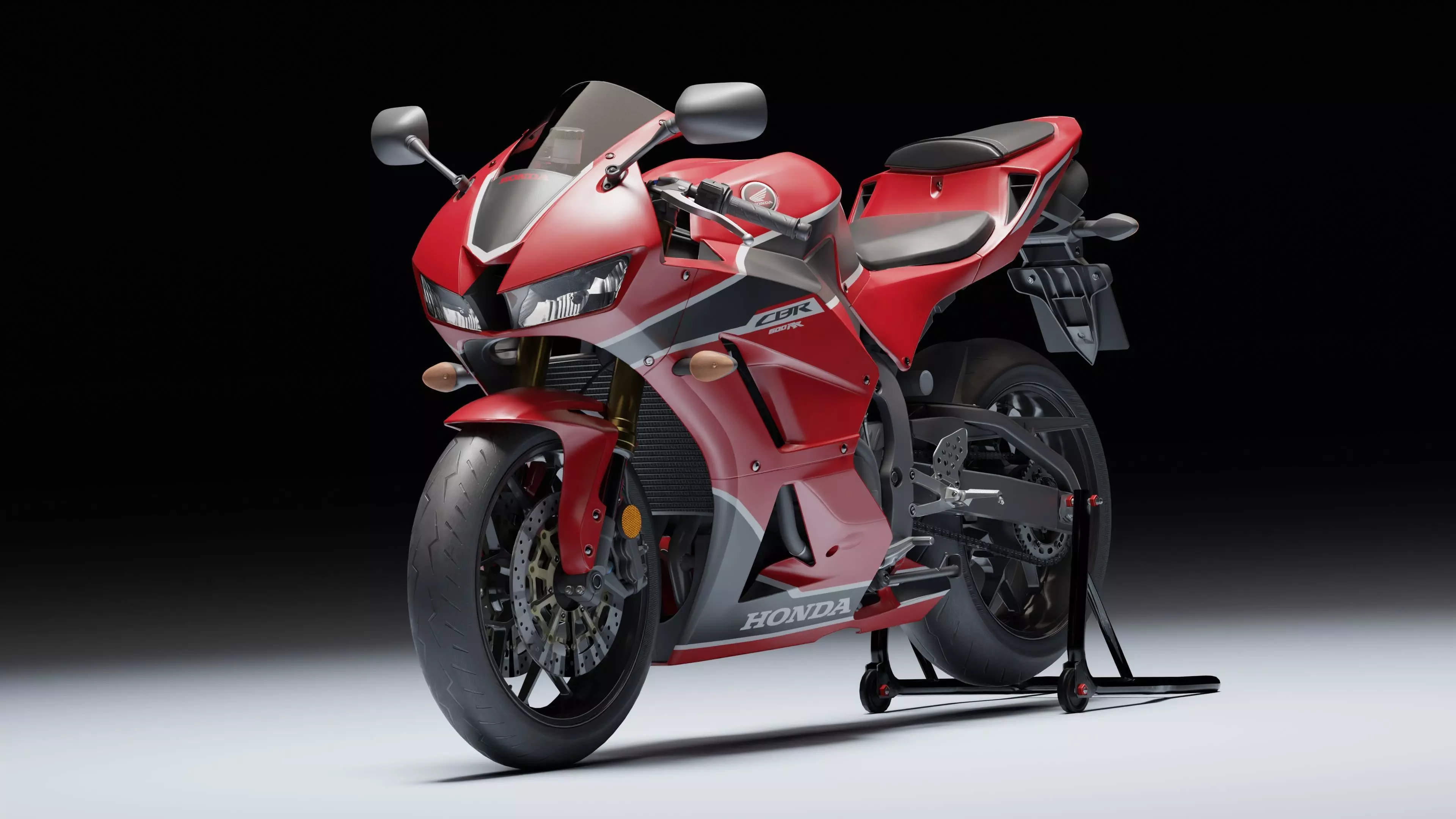 Honda CBR 600RR 2018 Low-poly 3D model_9